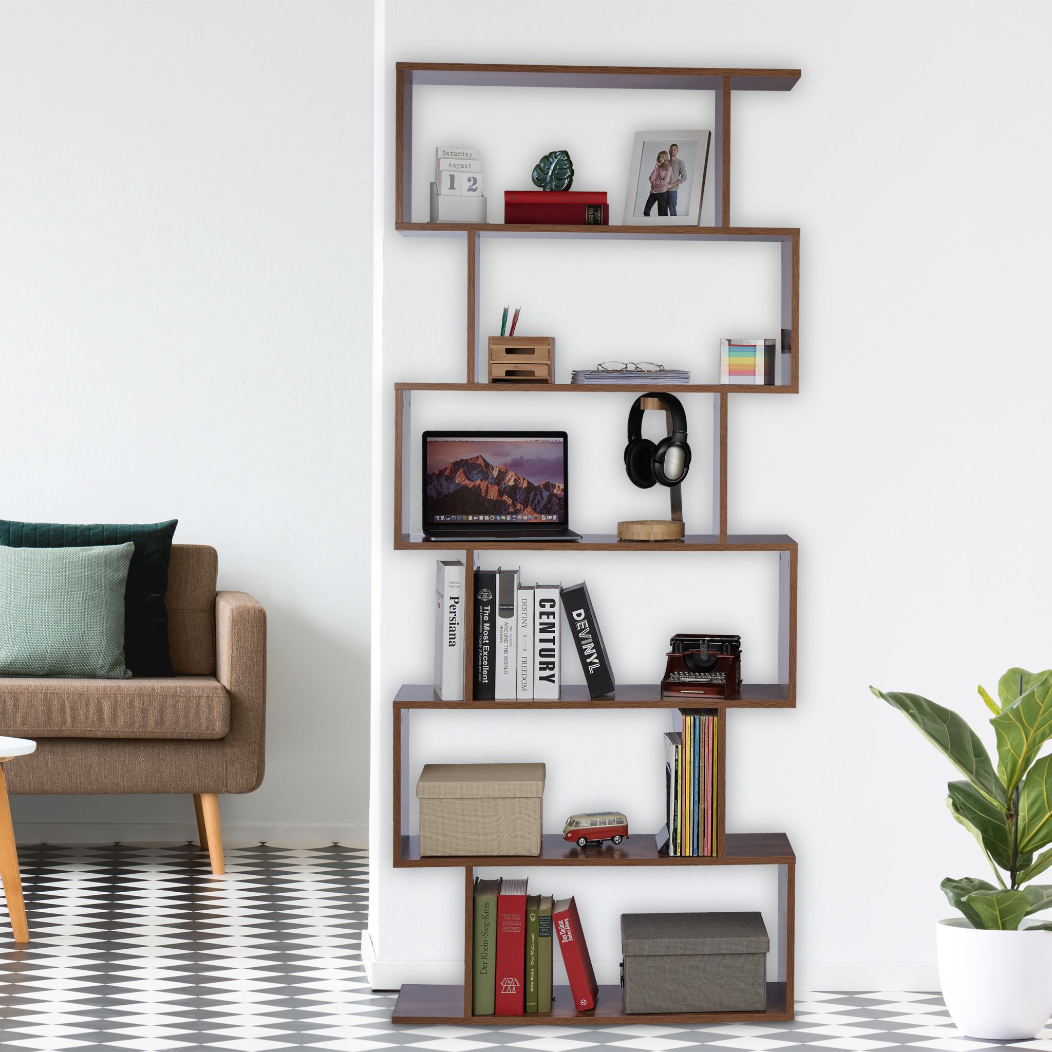 Hohes Bücherregal Braun