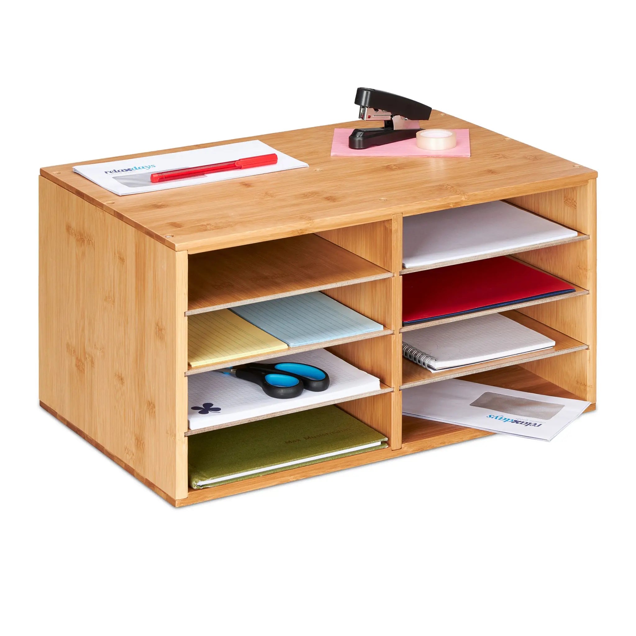 Dokumentenablage Bambus Hellbraun von Relaxdays