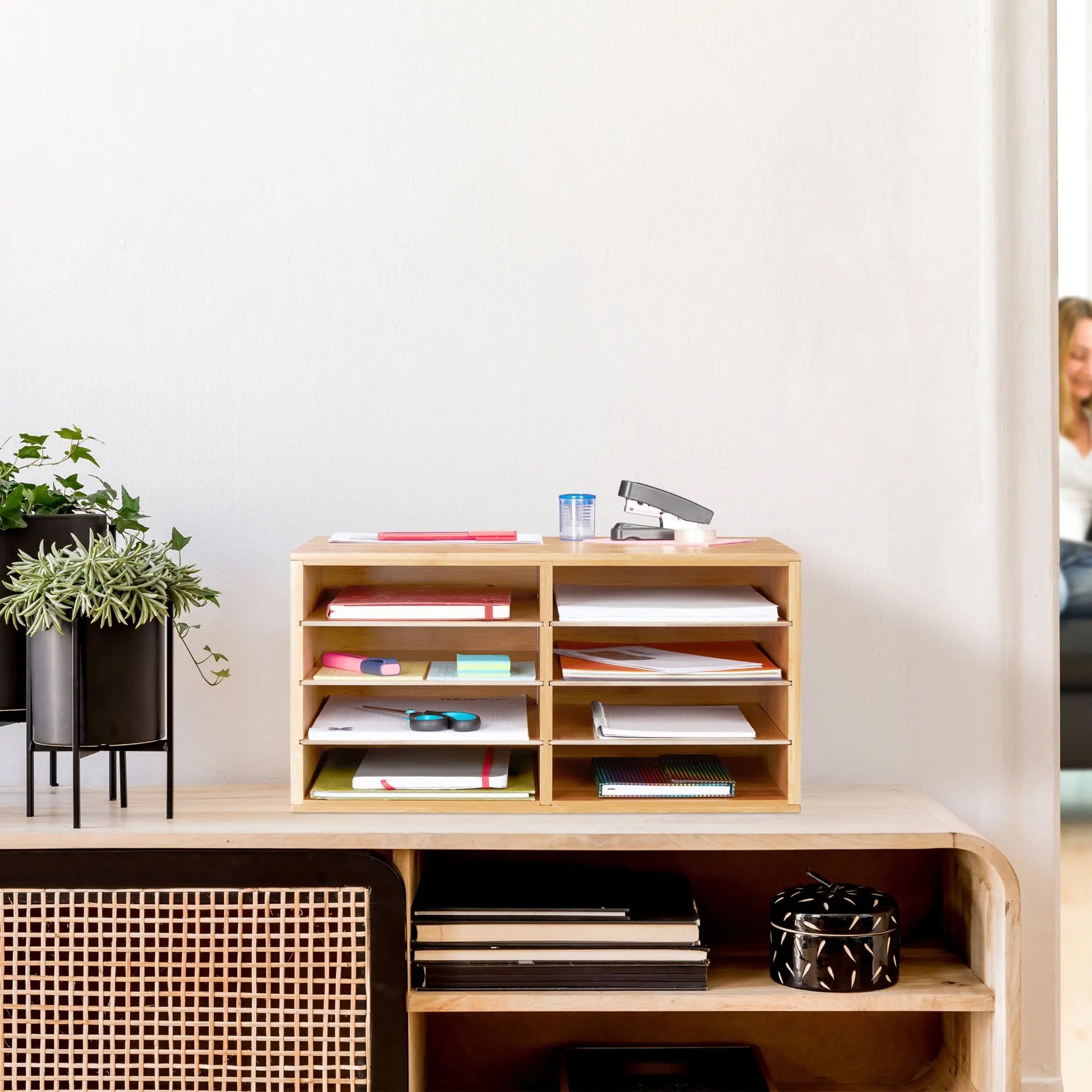 Dokumentenablage Bambus Hellbraun von Relaxdays