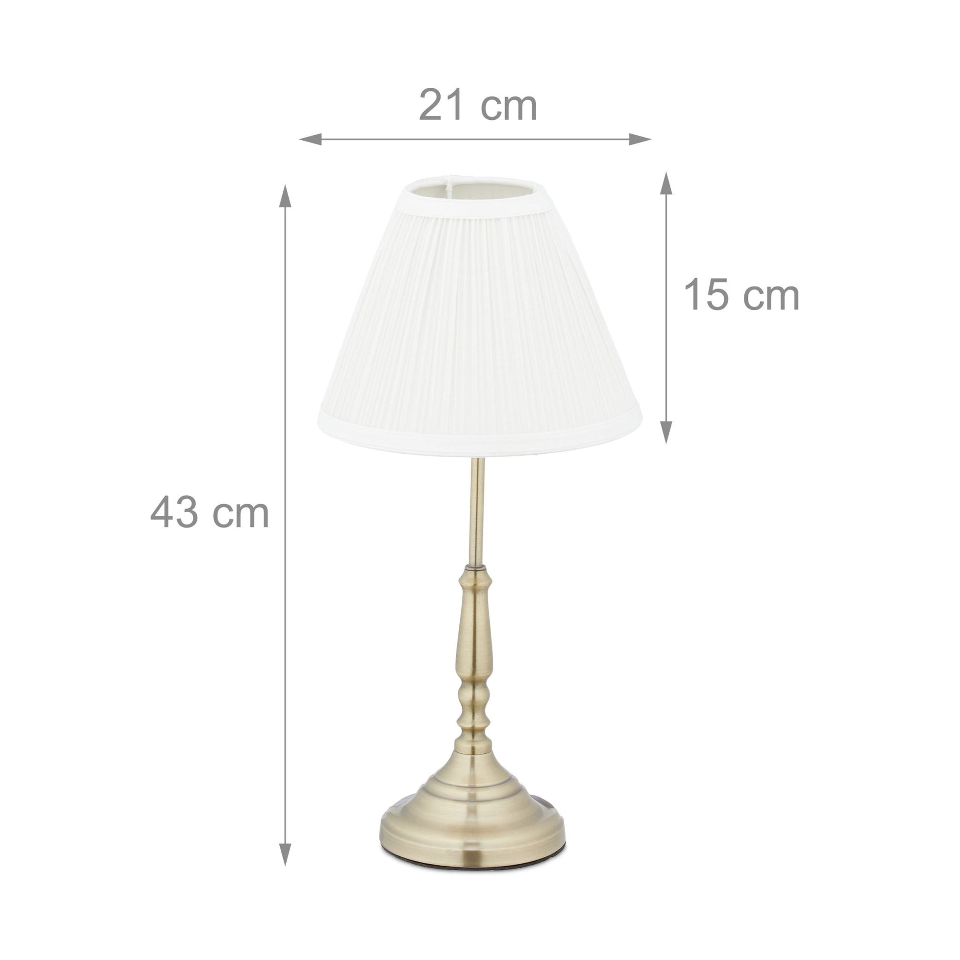 Tischlampe weiss gold Weiss-Gold von Relaxdays