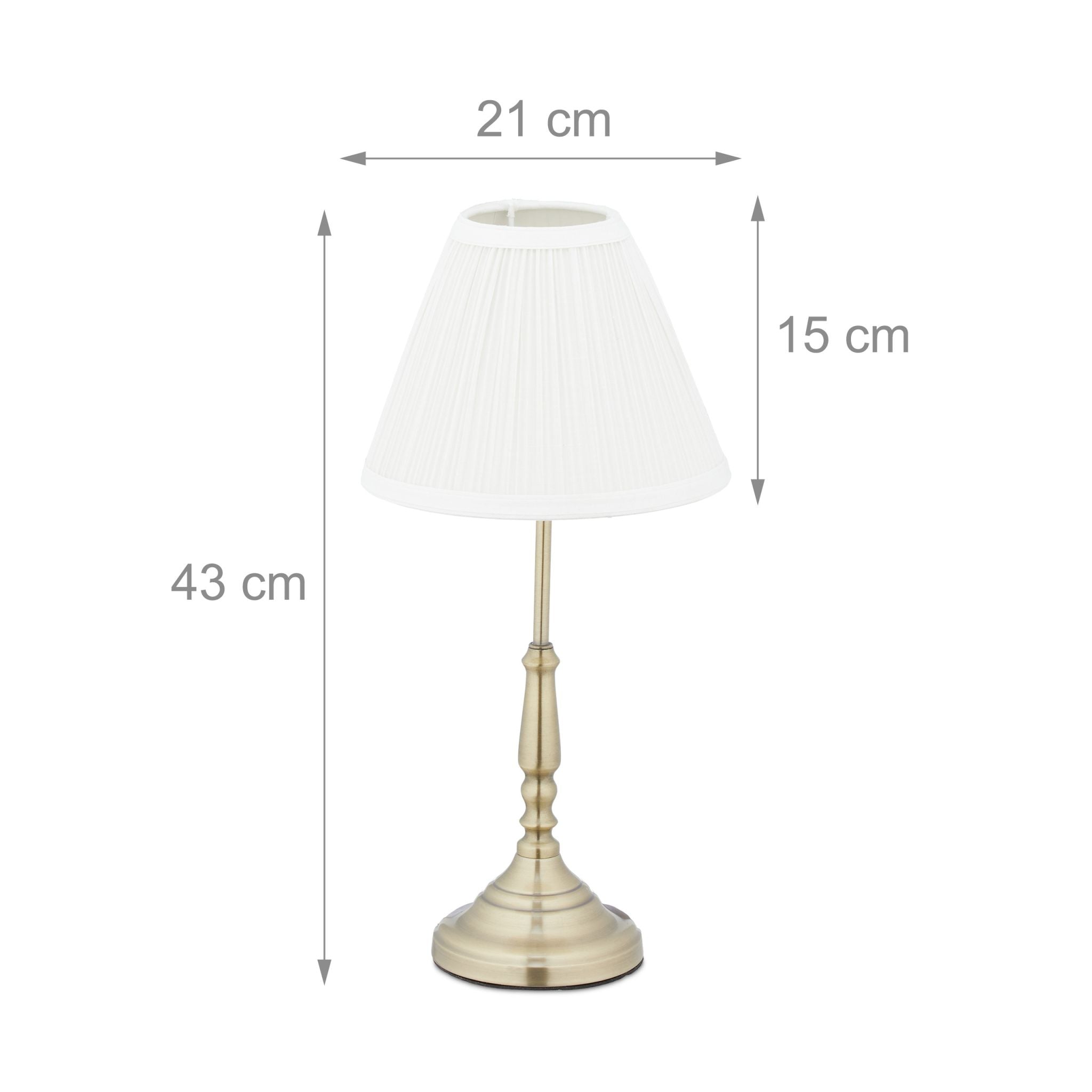 Tischlampe weiss gold Weiss-Gold von Relaxdays