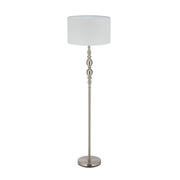 Stehlampe Wohnzimmer beige Weiss-Silber von Relaxdays