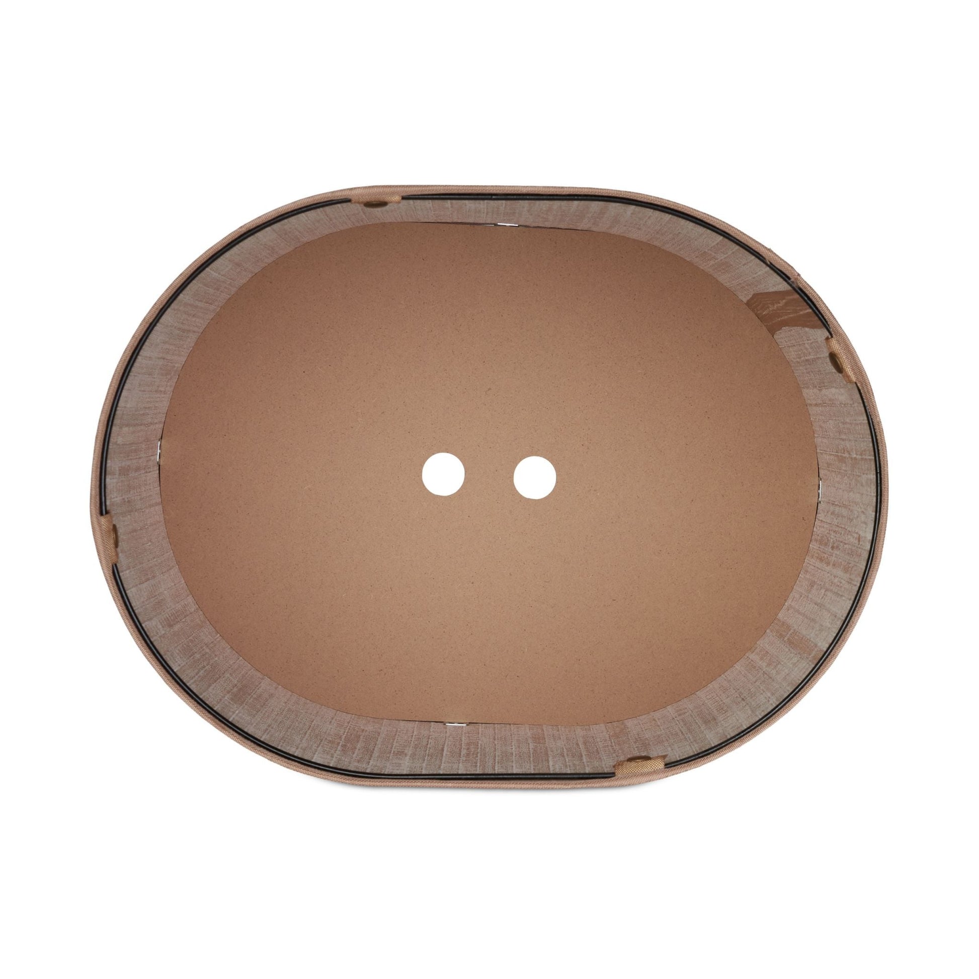 Wäschekorb oval Bambus Creme-Hellbraun von Relaxdays