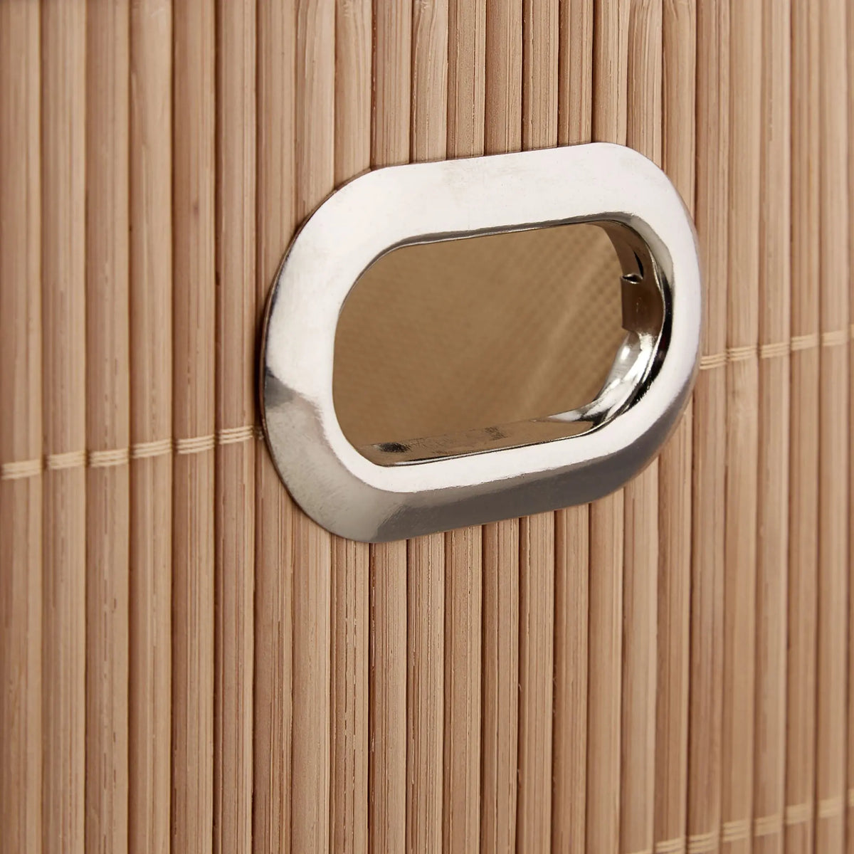 Aufbewahrungskorb Bambus hoch Beige-Hellbraun von Relaxdays