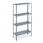 Verzinktes Metallregal mit 4 Böden Silber von Relaxdays