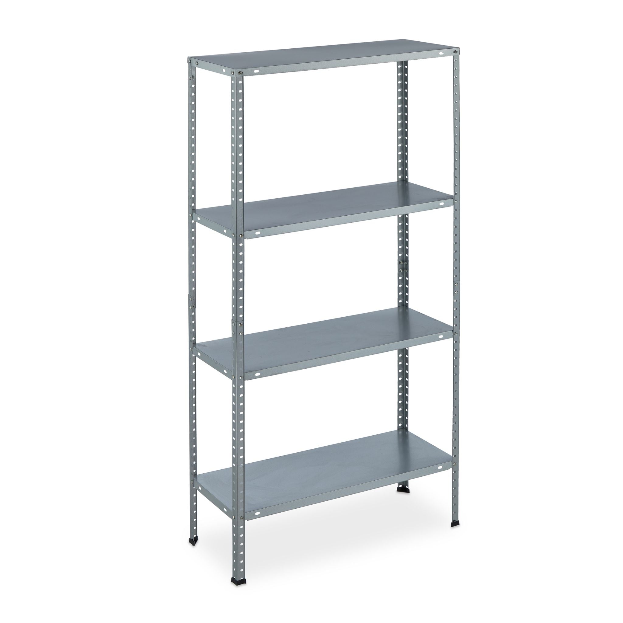 Verzinktes Metallregal mit 4 Böden Silber von Relaxdays