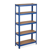 Schwerlastregal 875 kg Blau-Hellbraun-Schwarz von Relaxdays