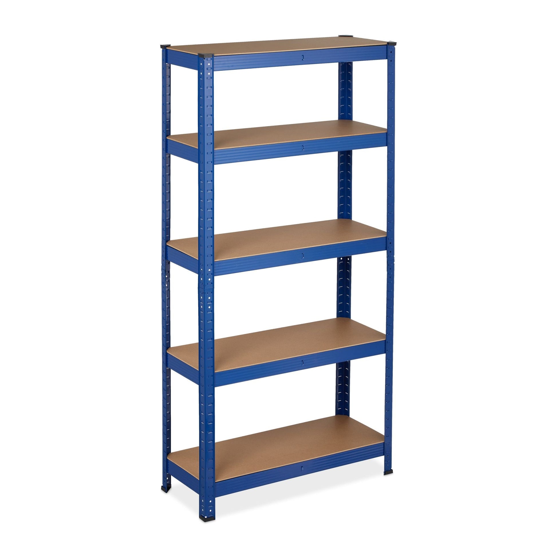 Schwerlastregal 875 kg Blau-Hellbraun-Schwarz von Relaxdays