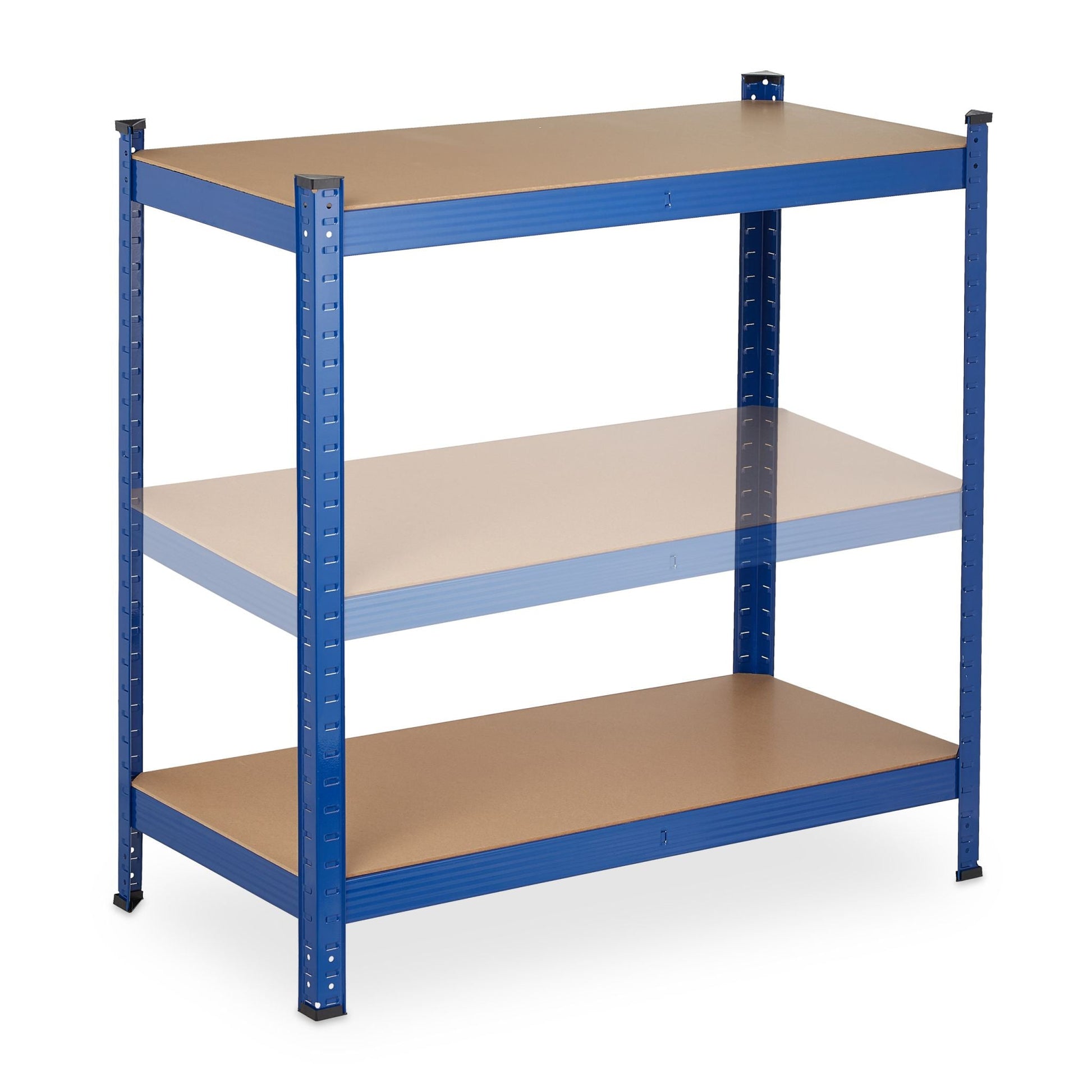 Schwerlastregal 875 kg Blau-Hellbraun-Schwarz von Relaxdays