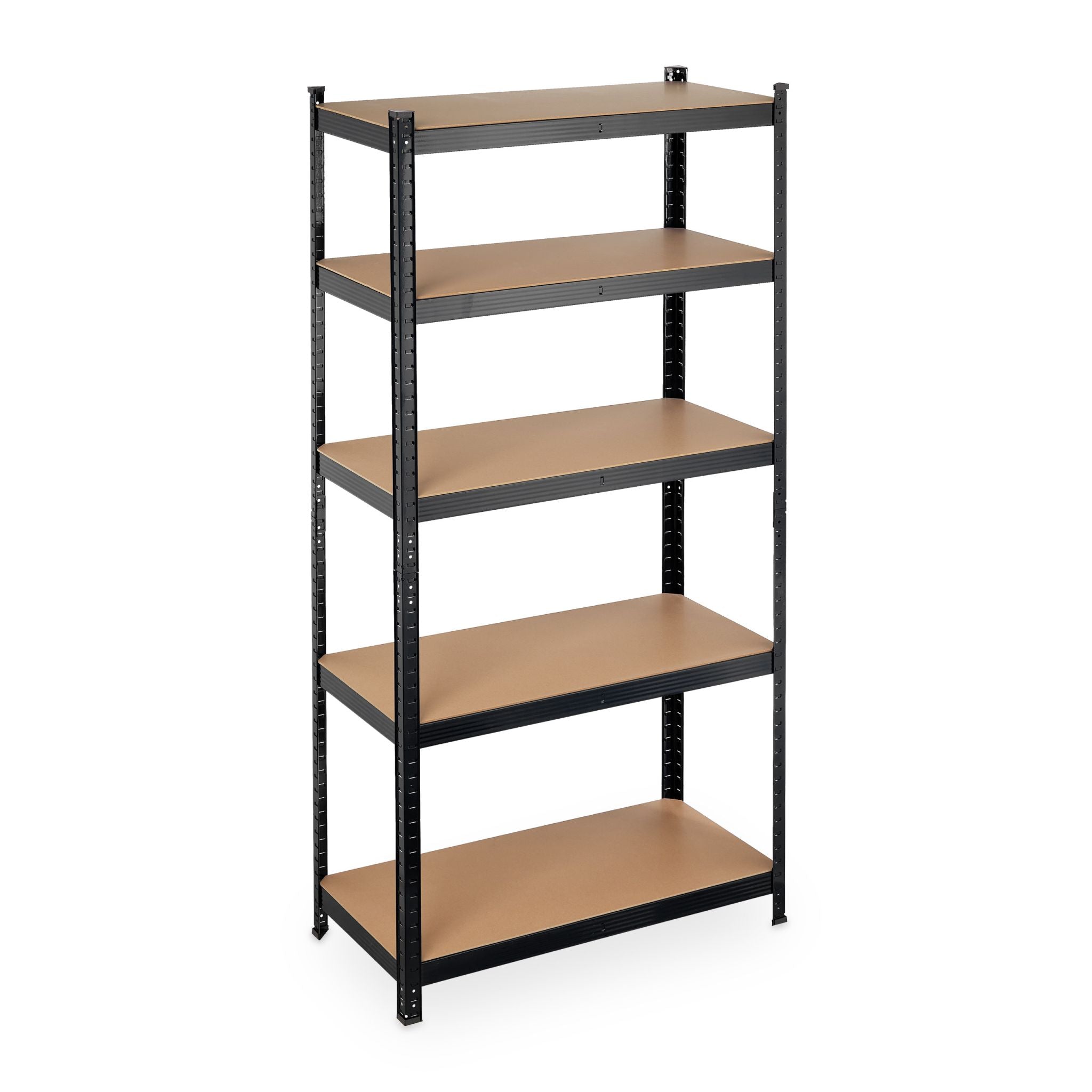 Schwerlastregal 180x90x45 schwarz Hellbraun-Schwarz von Relaxdays