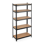 Schwerlastregal 180x90x45 schwarz Hellbraun-Schwarz von Relaxdays