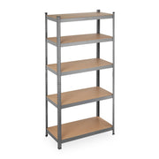 Schwerlastregal 180x90x45 grau Hellbraun-Schwarz-Grau von Relaxdays