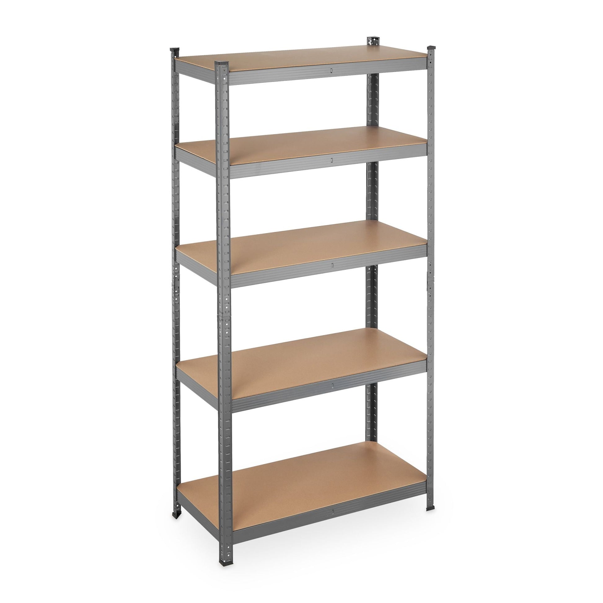 Schwerlastregal 180x90x45 grau Hellbraun-Schwarz-Grau von Relaxdays