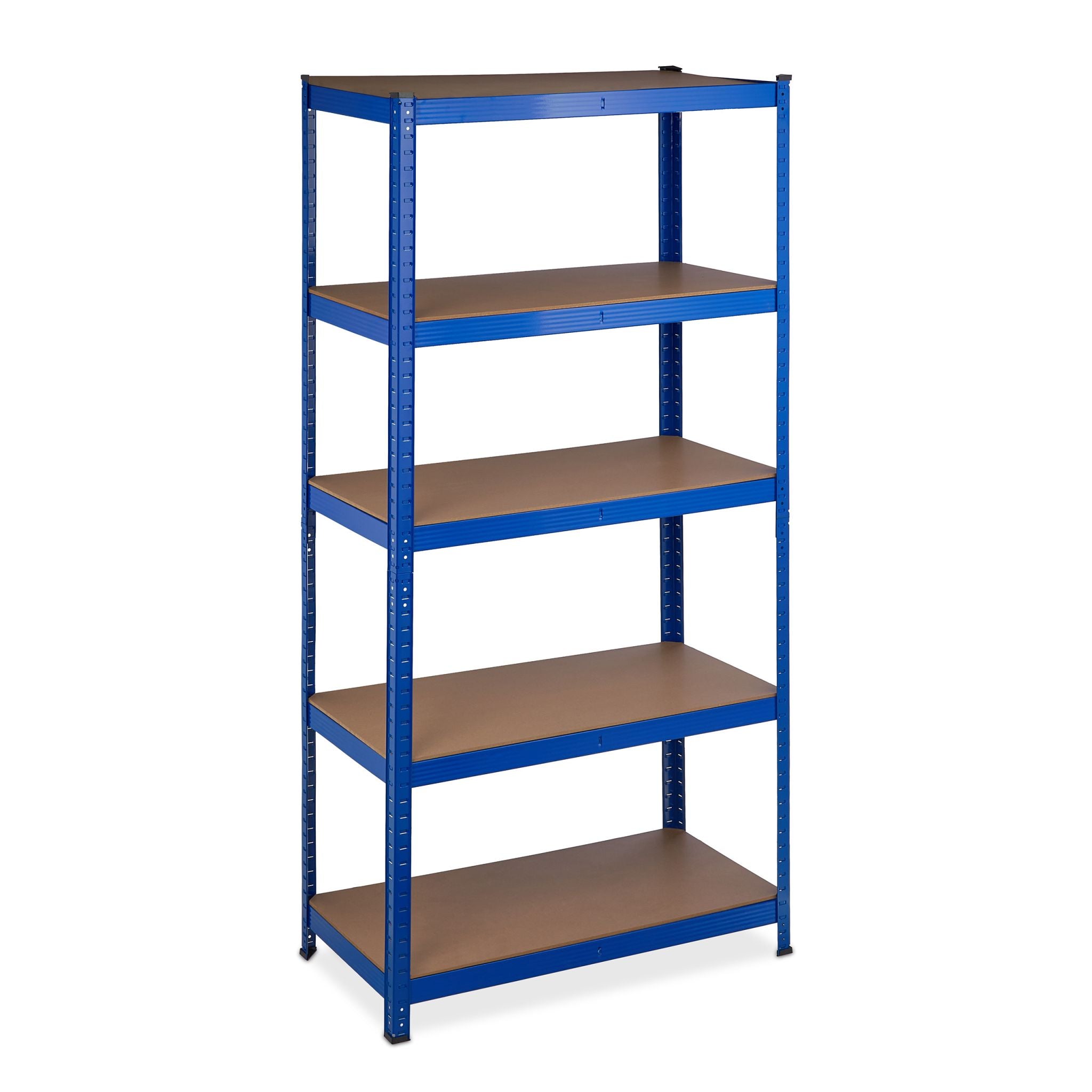 Schwerlastregal blau Blau-Hellbraun-Schwarz von Relaxdays