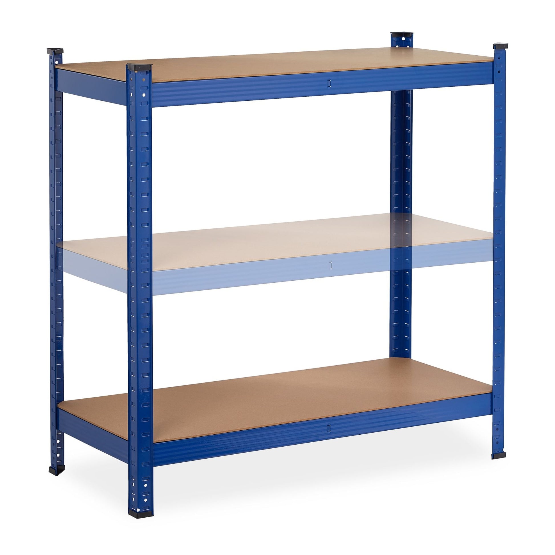 Schwerlastregal blau Blau-Hellbraun-Schwarz von Relaxdays
