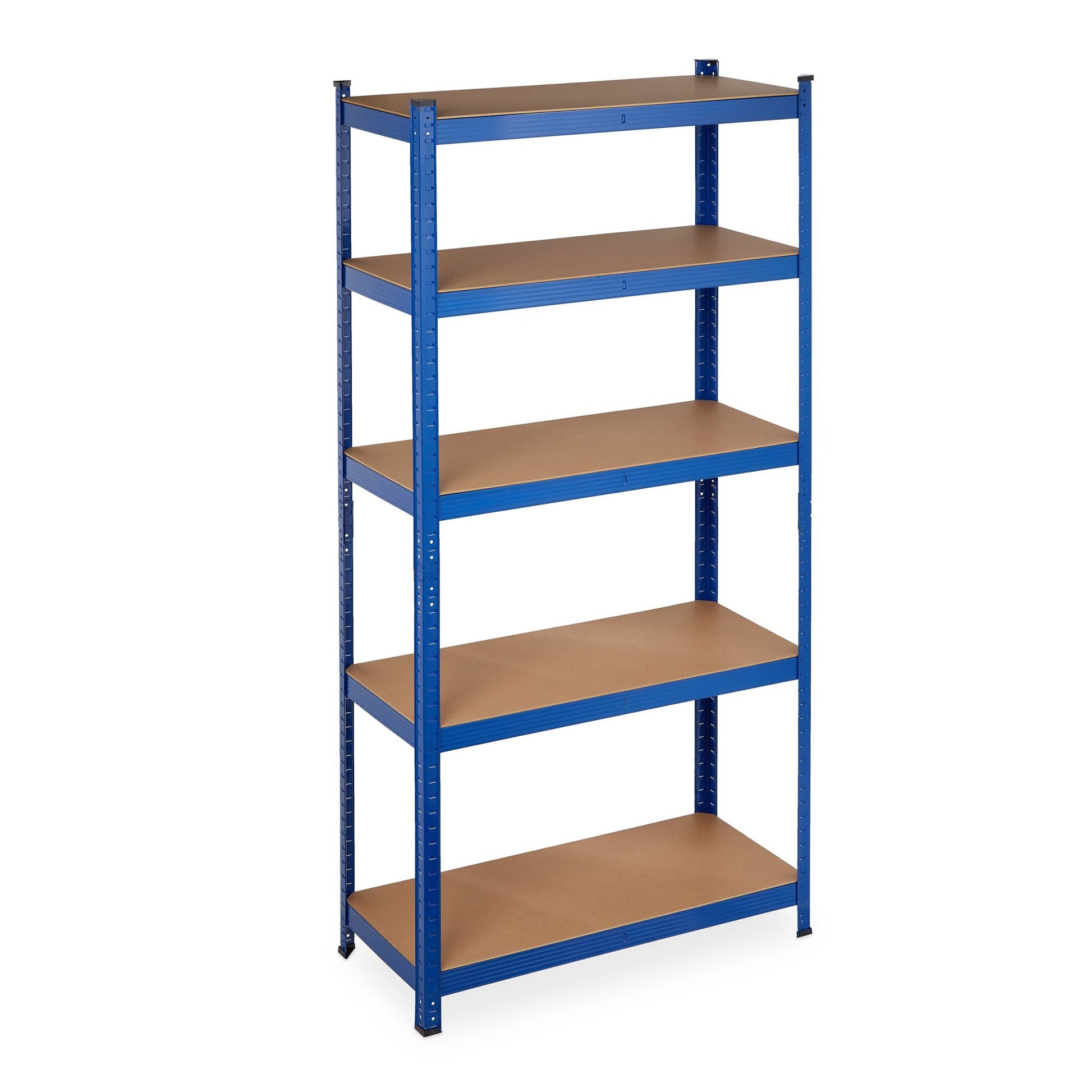 Schwerlastregal 180x90x40 blau Blau-Hellbraun-Schwarz von Relaxdays
