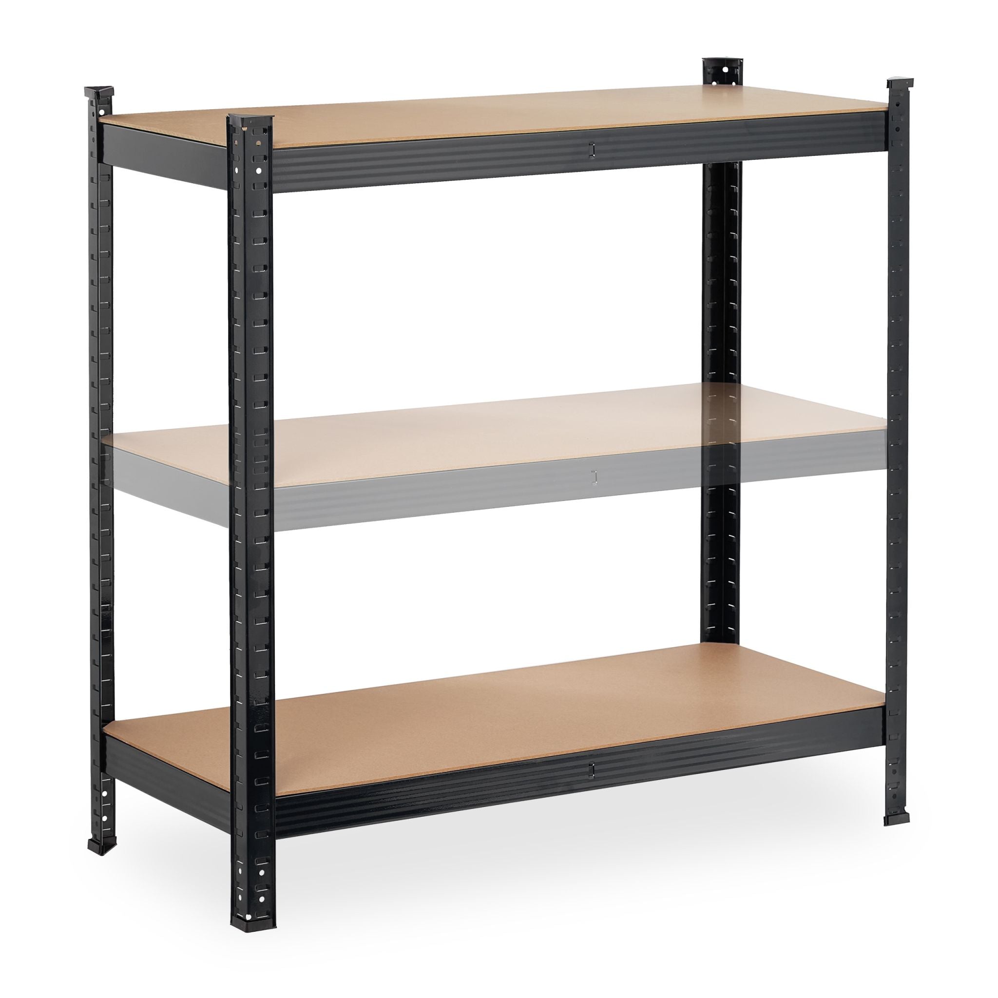 Schwerlastregal 180x90x40 schwarz Hellbraun-Schwarz von Relaxdays
