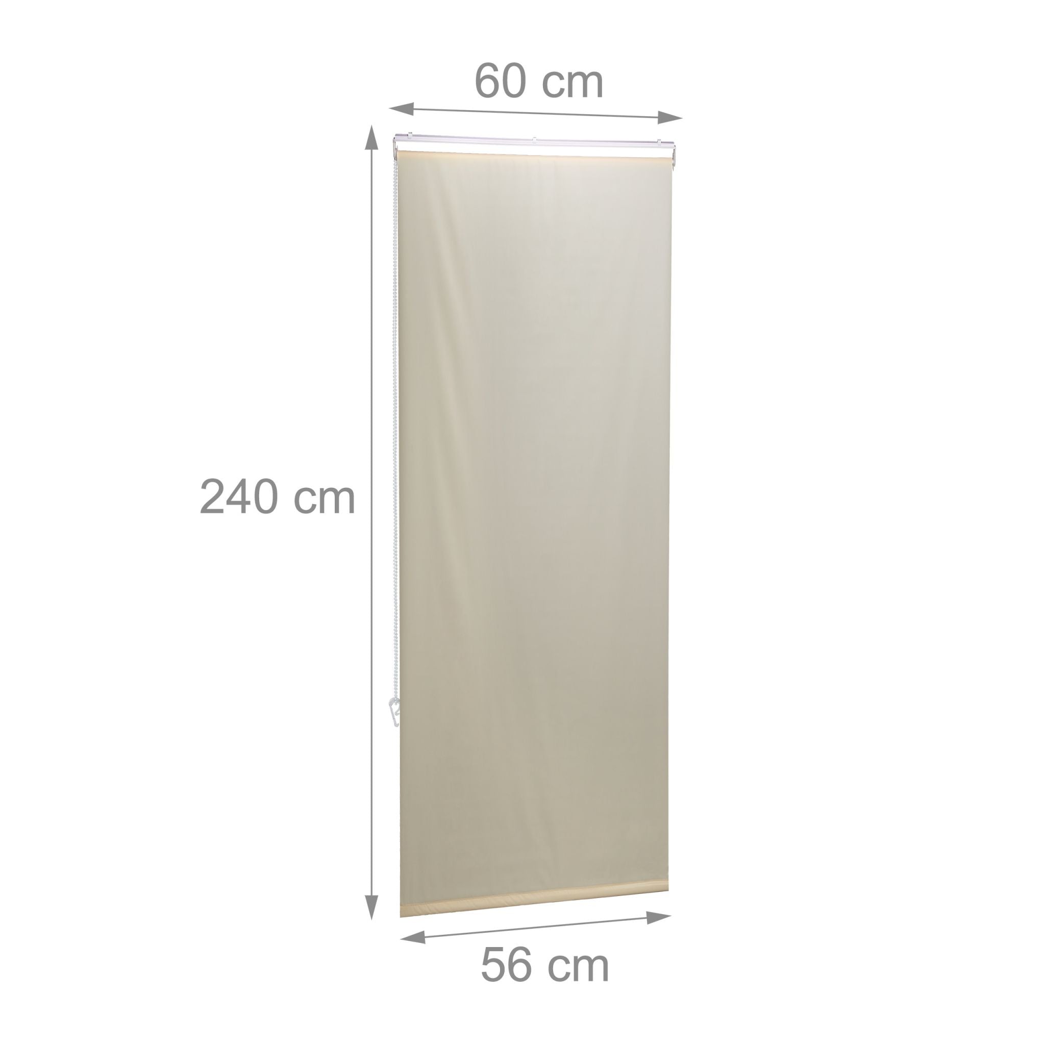 Duschrollo Beige von Relaxdays