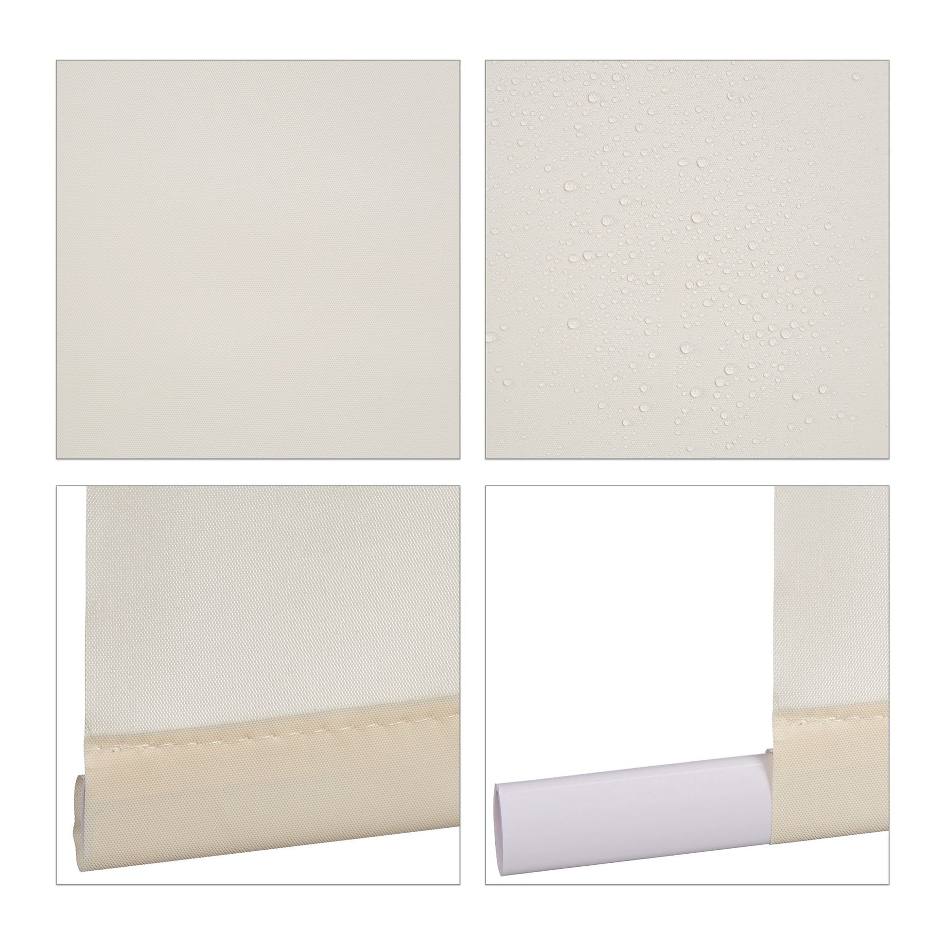 Duschrollo Beige von Relaxdays