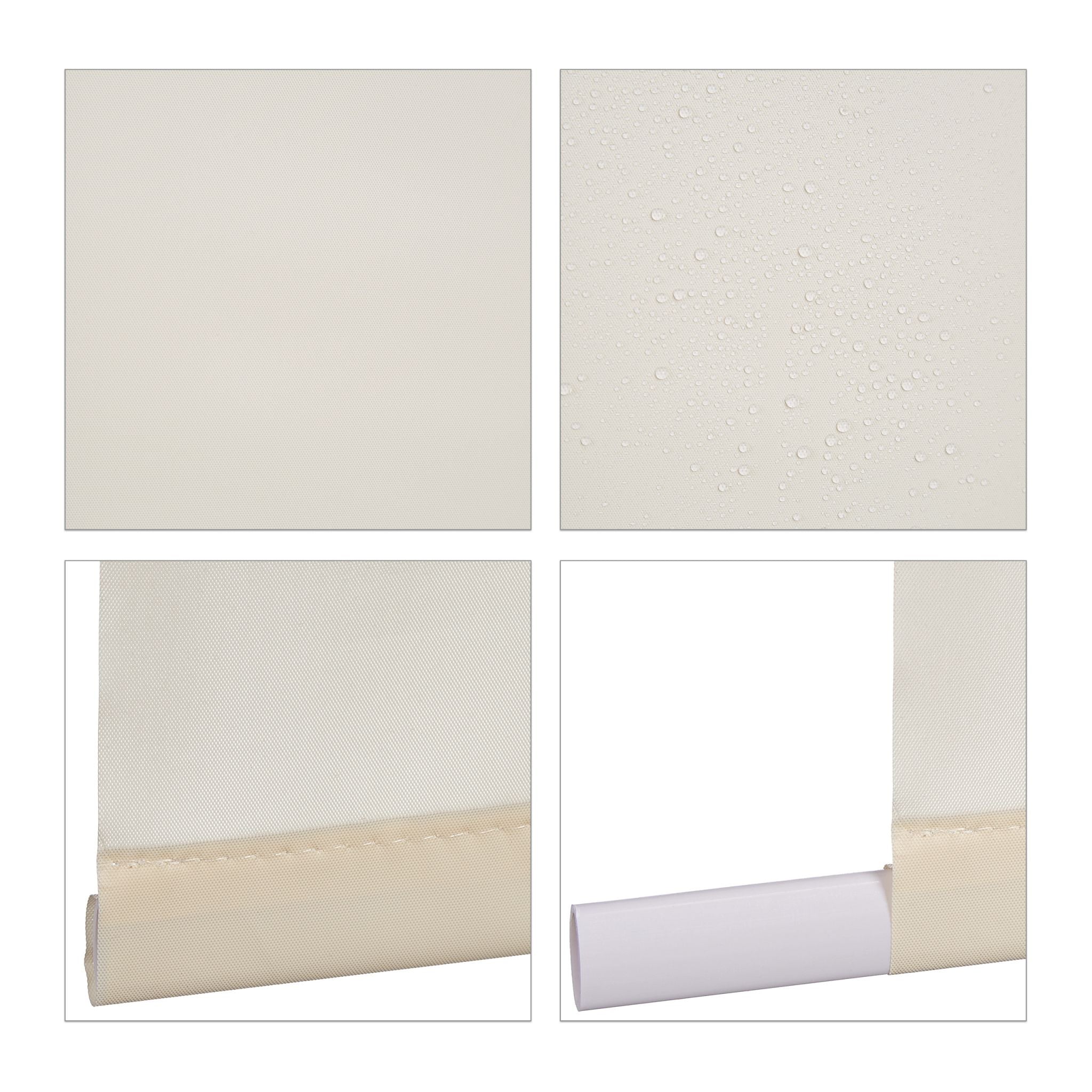Duschrollo Beige von Relaxdays