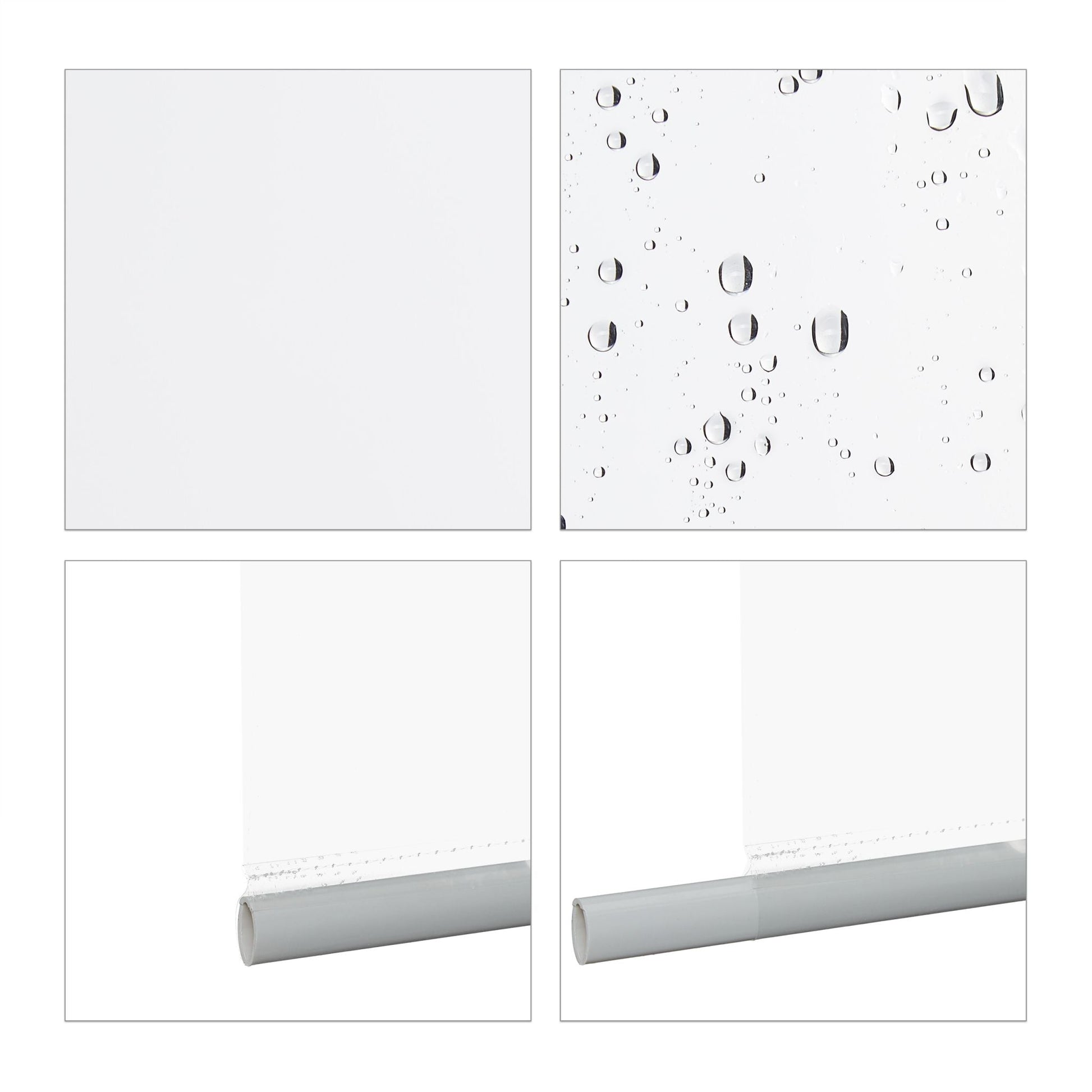 Duschrollo Transparent von Relaxdays