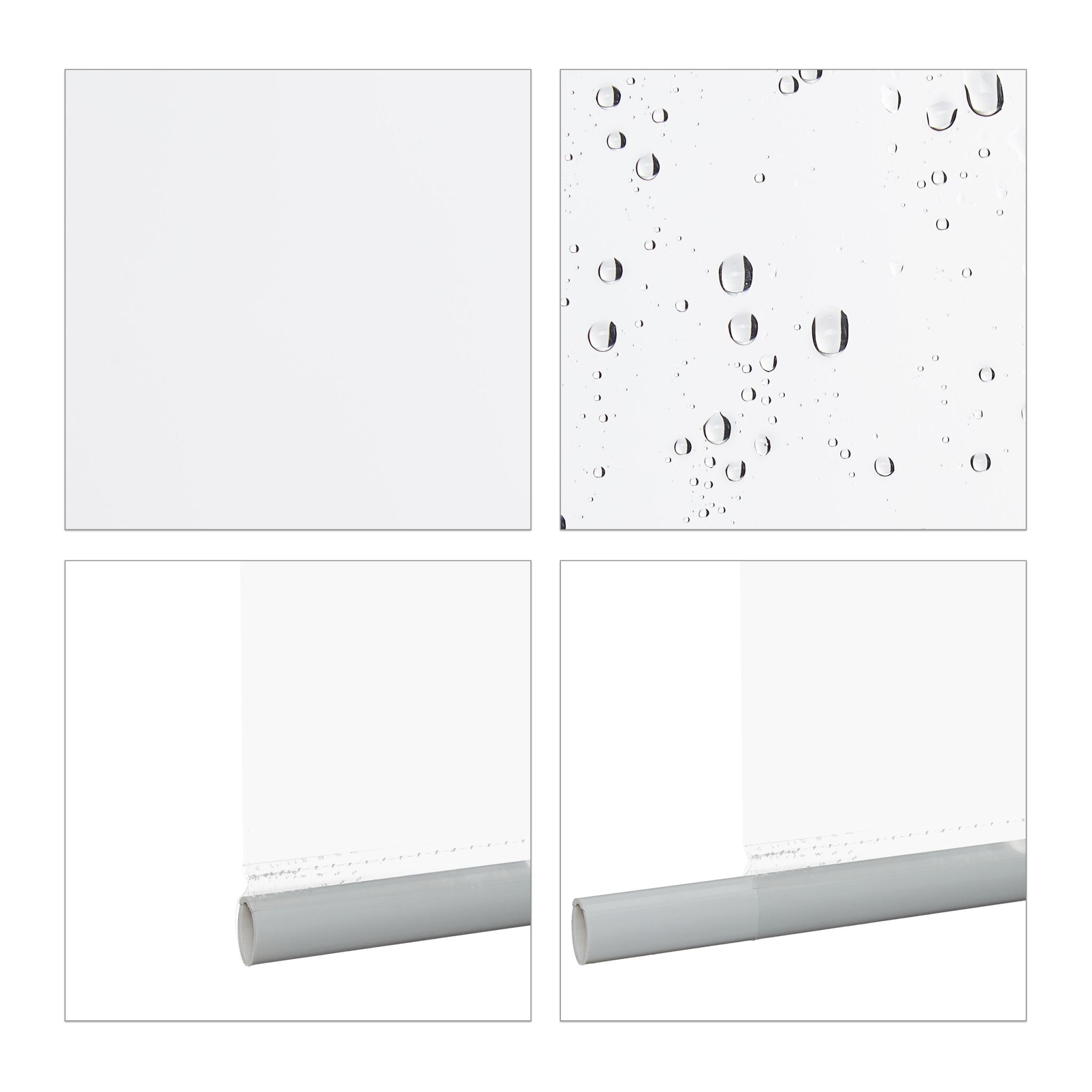 Duschrollo Transparent von Relaxdays