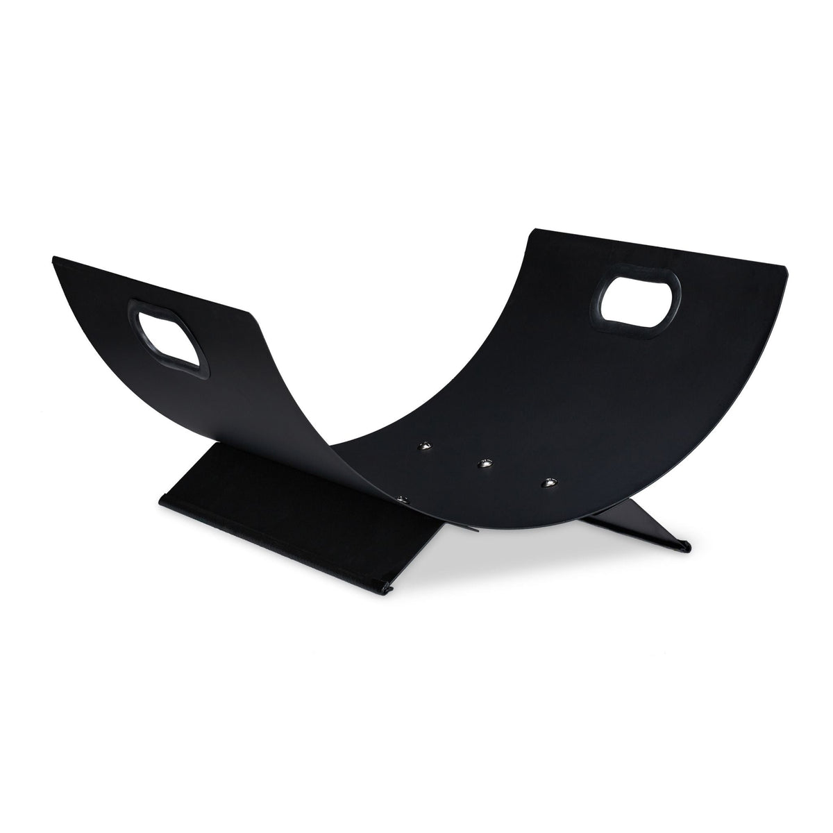 Kaminholzkorb Metall Schwarz von Relaxdays