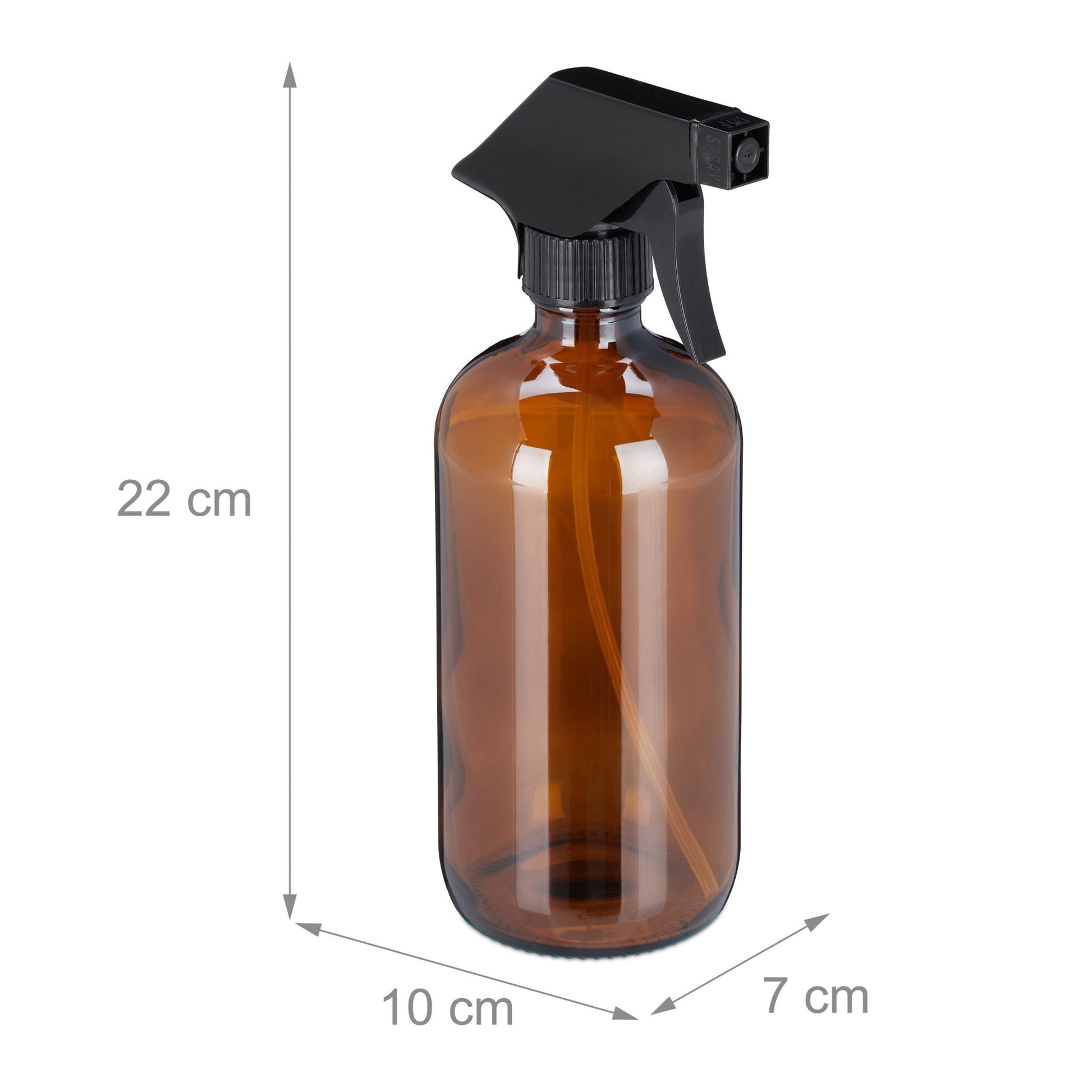 Sprühflasche Glas 2er-Set Braun Braun-Schwarz von Relaxdays