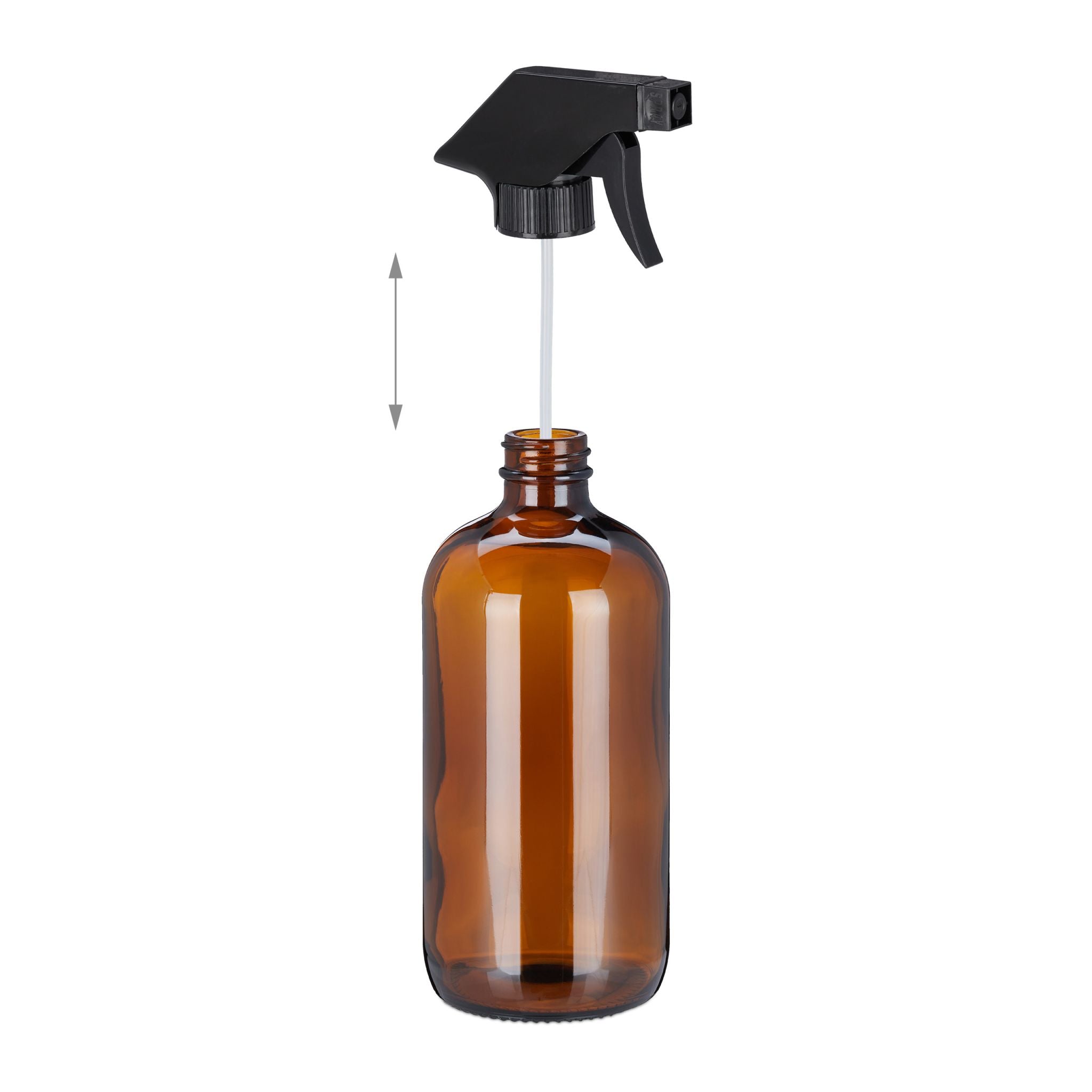 Sprühflasche Glas 2er-Set Braun Braun-Schwarz von Relaxdays