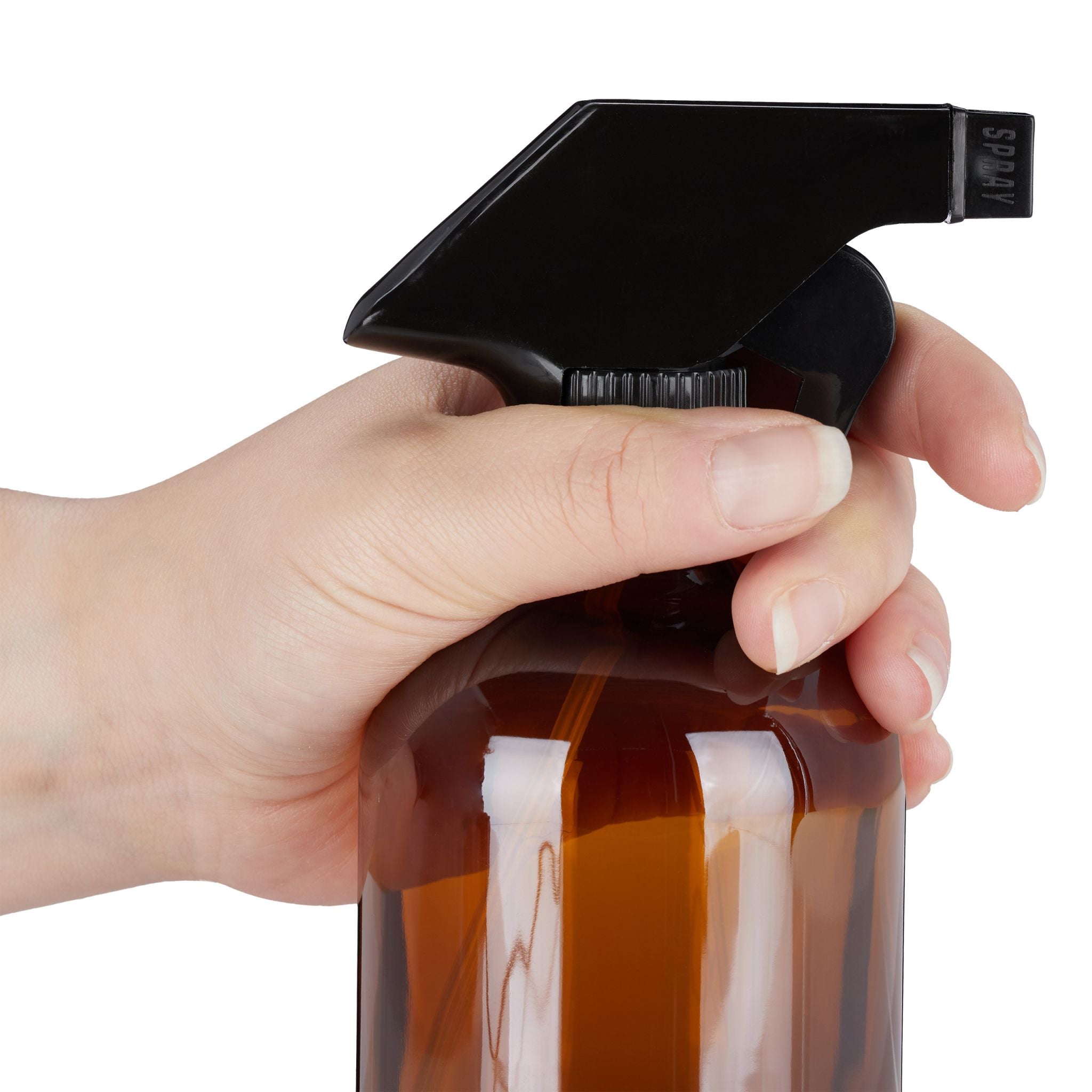 Sprühflasche Glas 2er-Set Braun Braun-Schwarz von Relaxdays