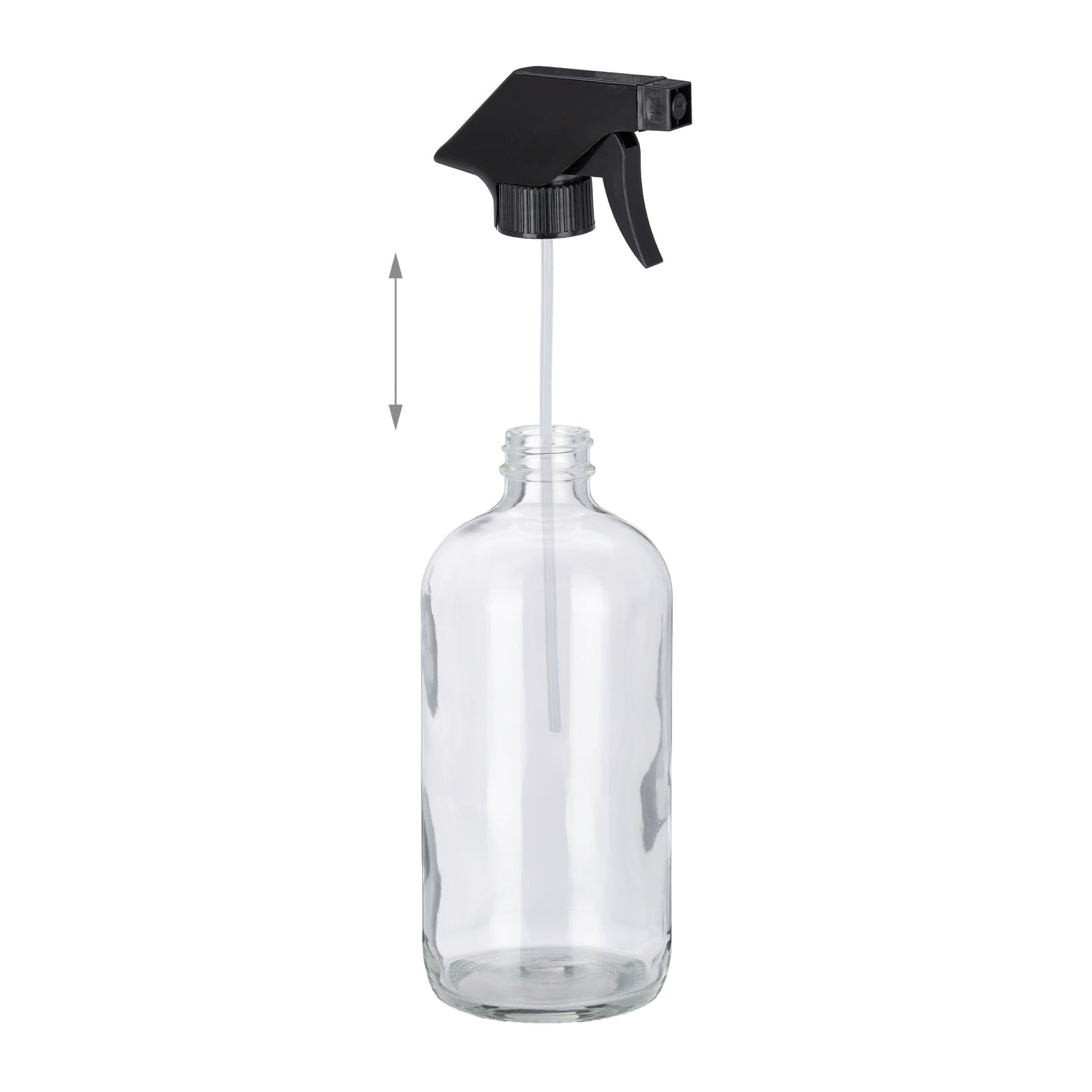 Sprühflasche Glas 2er-Set Schwarz-Transparent von Relaxdays