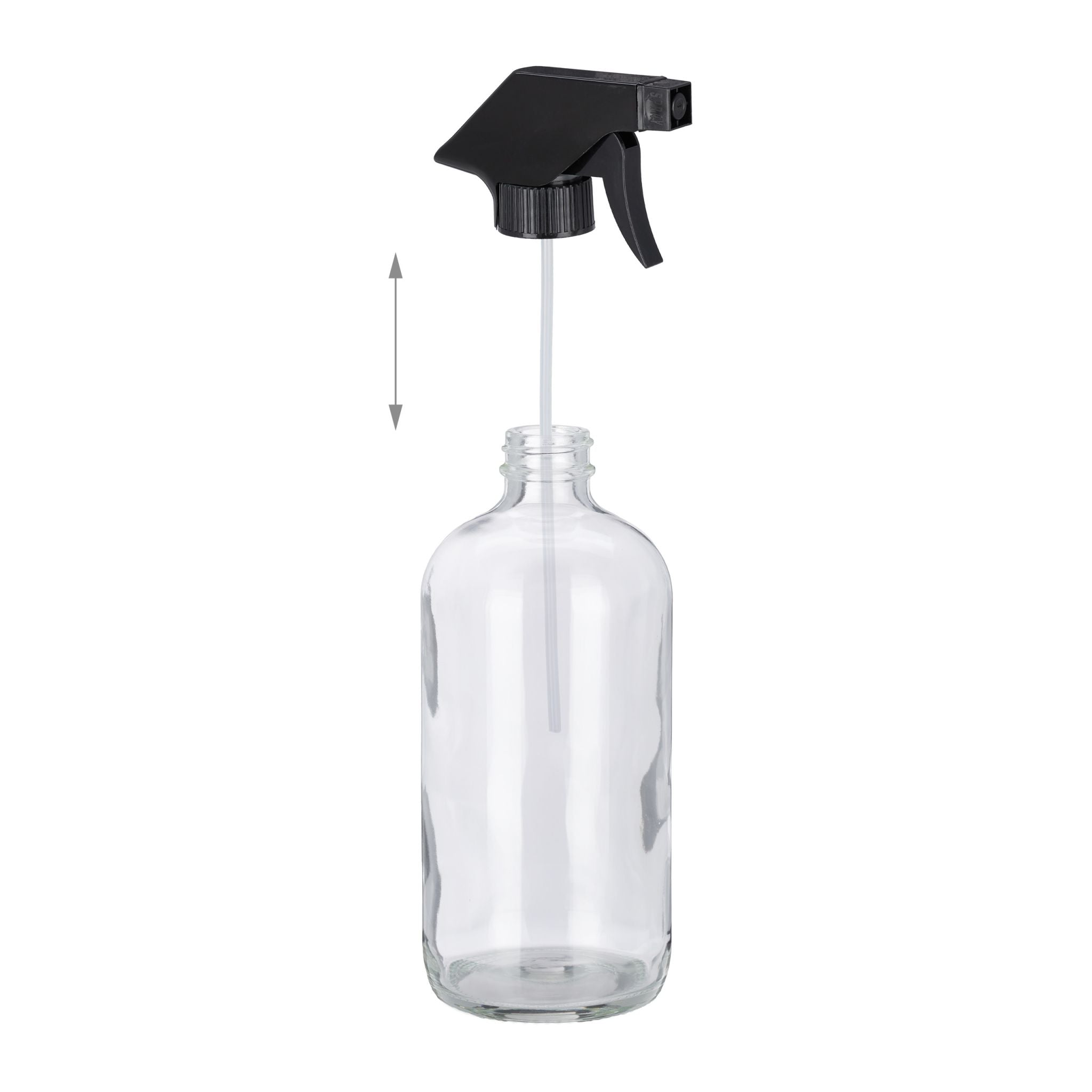 Sprühflasche Glas 2er-Set Schwarz-Transparent von Relaxdays
