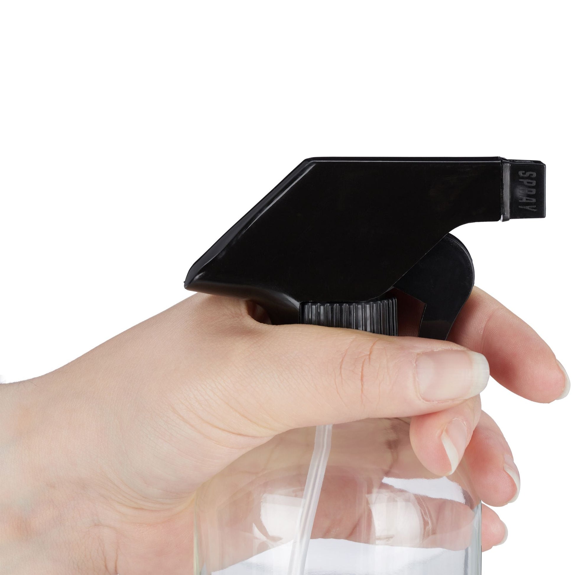 Sprühflasche Glas 2er-Set Schwarz-Transparent von Relaxdays