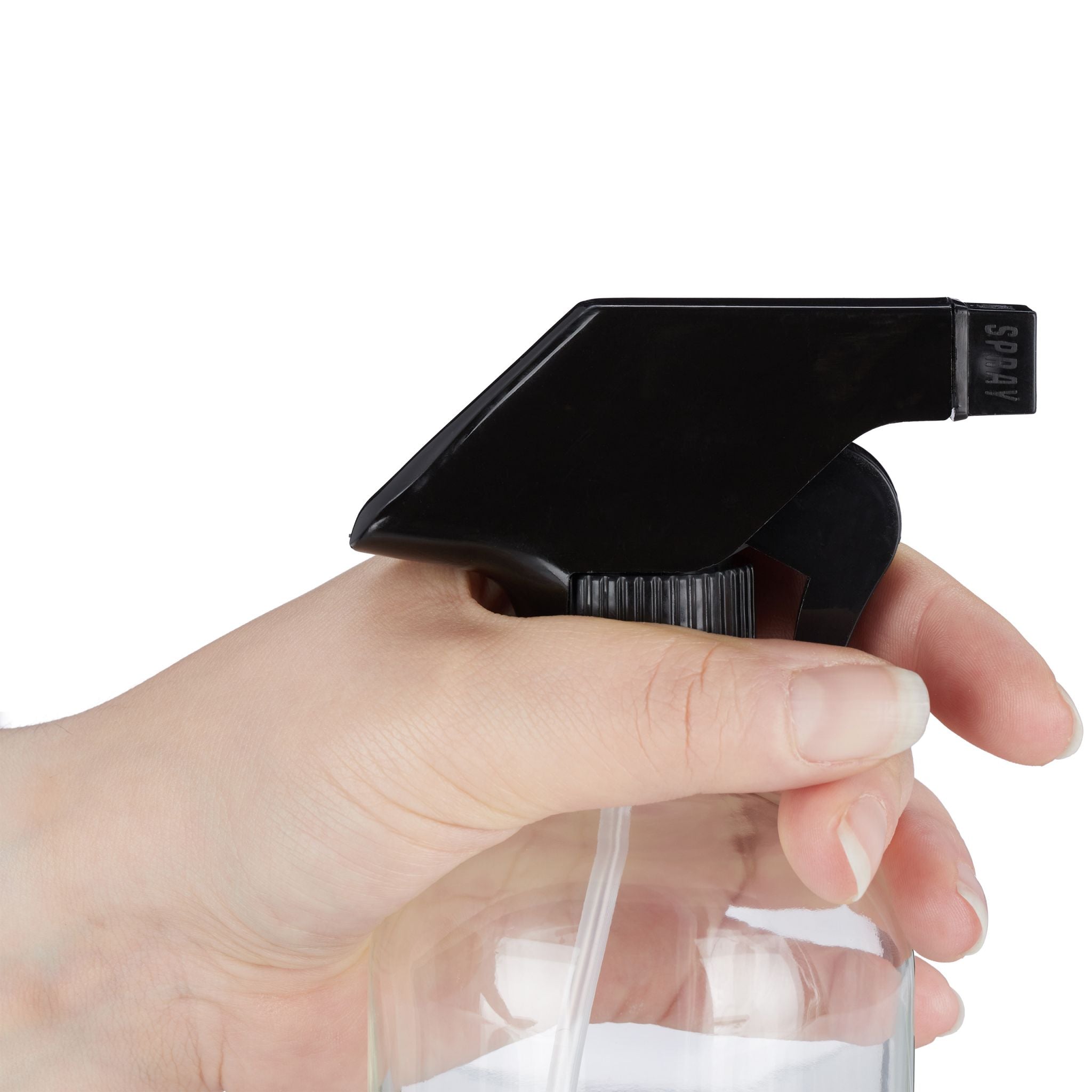 Sprühflasche Glas 2er-Set Schwarz-Transparent von Relaxdays