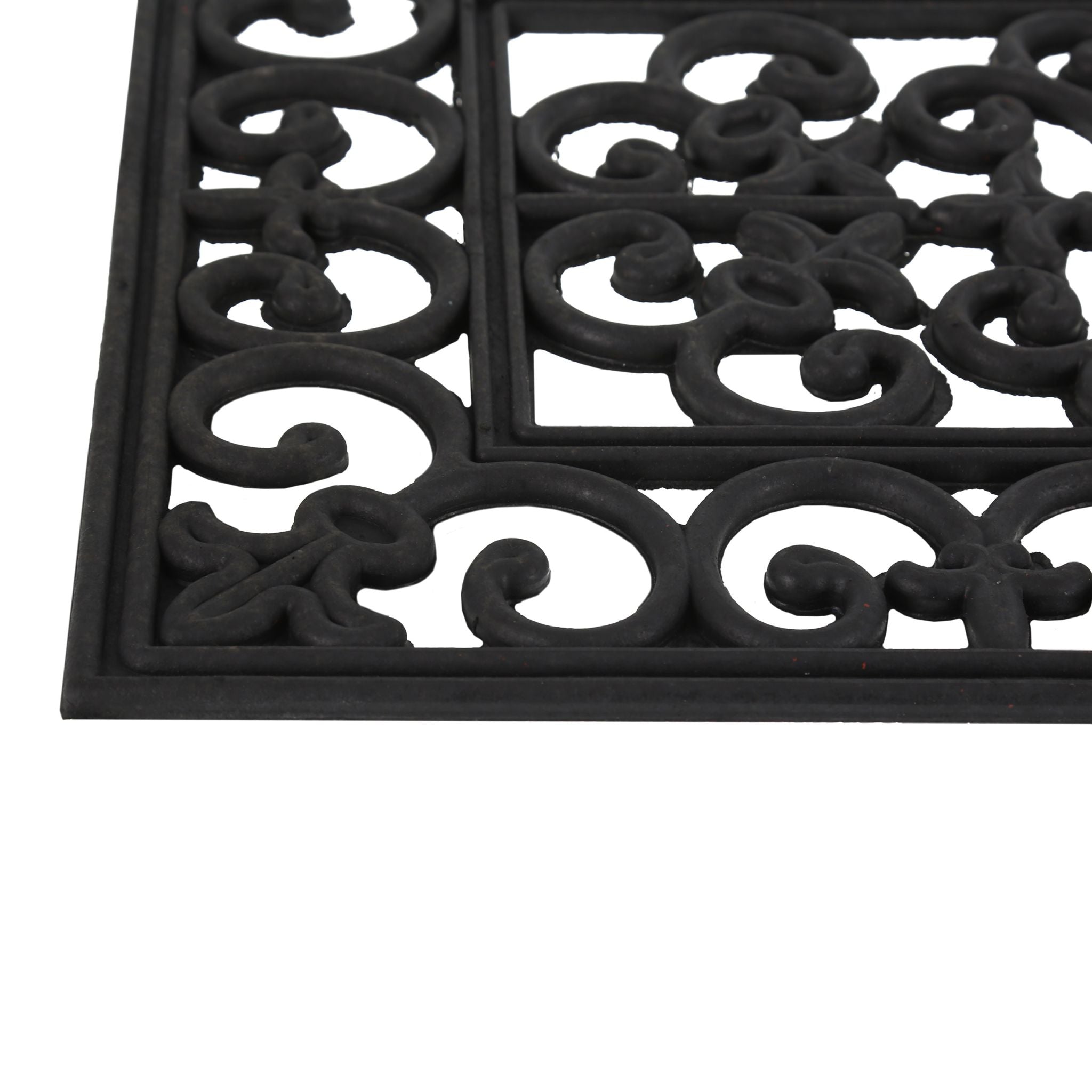 Fussmatte Gummi 45x75cm Schwarz von Relaxdays