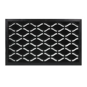 Fussmatte Gummi 45 x 75cm Schwarz von Relaxdays