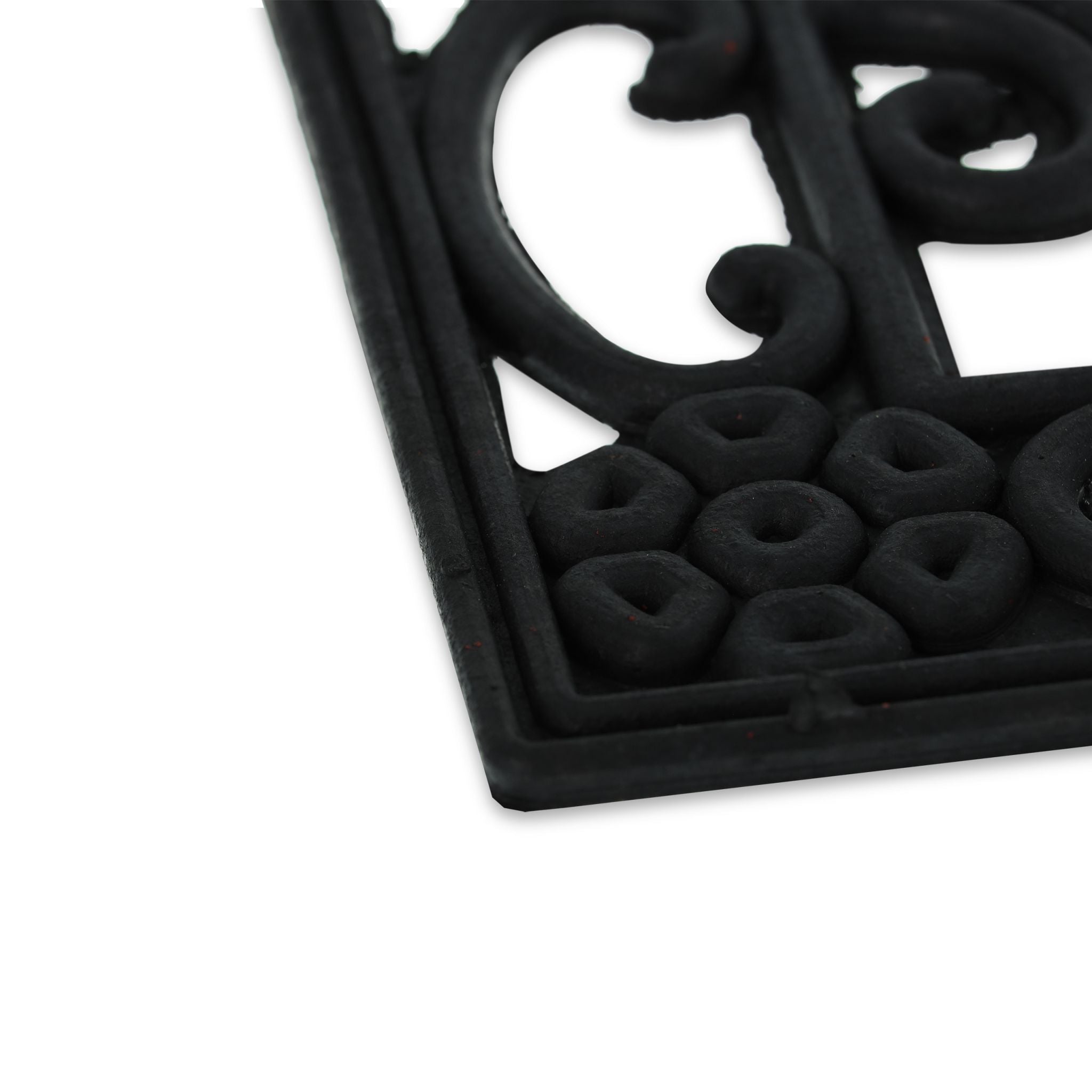 Fussmatte Gummi Schwarz von Relaxdays