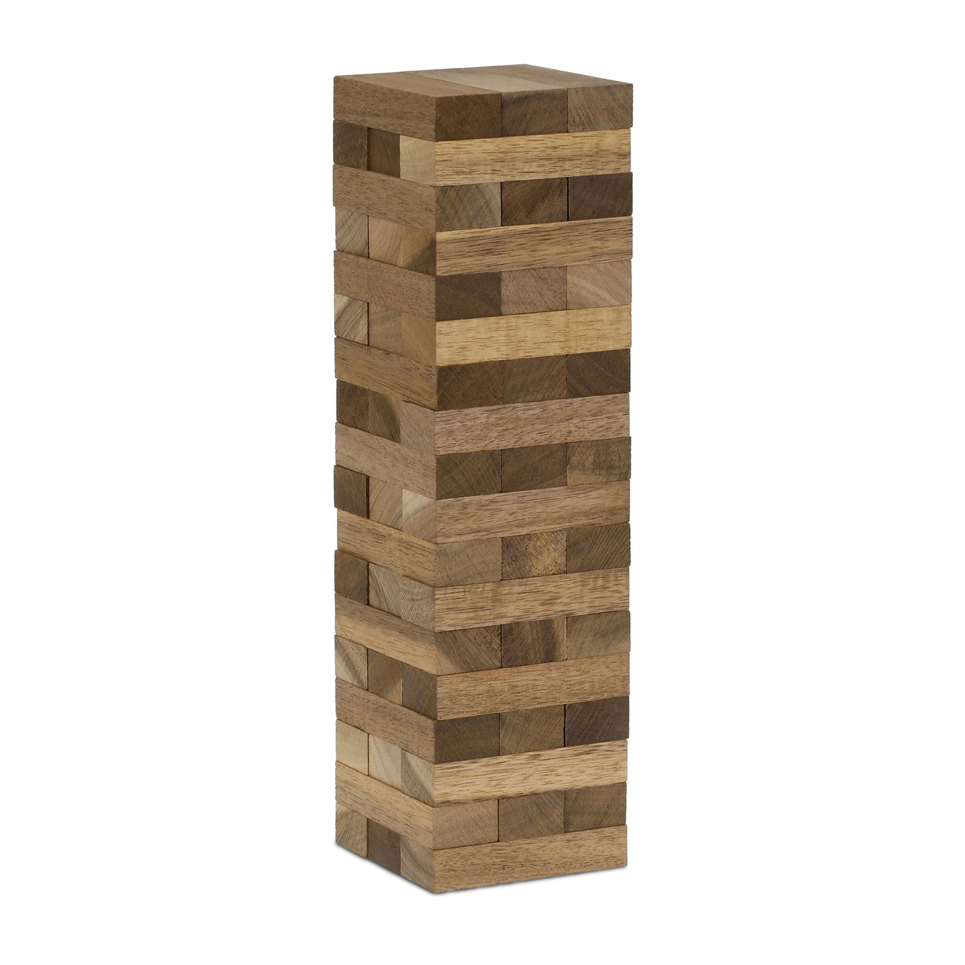 Wackelturm mit Holzkiste Braun von Relaxdays