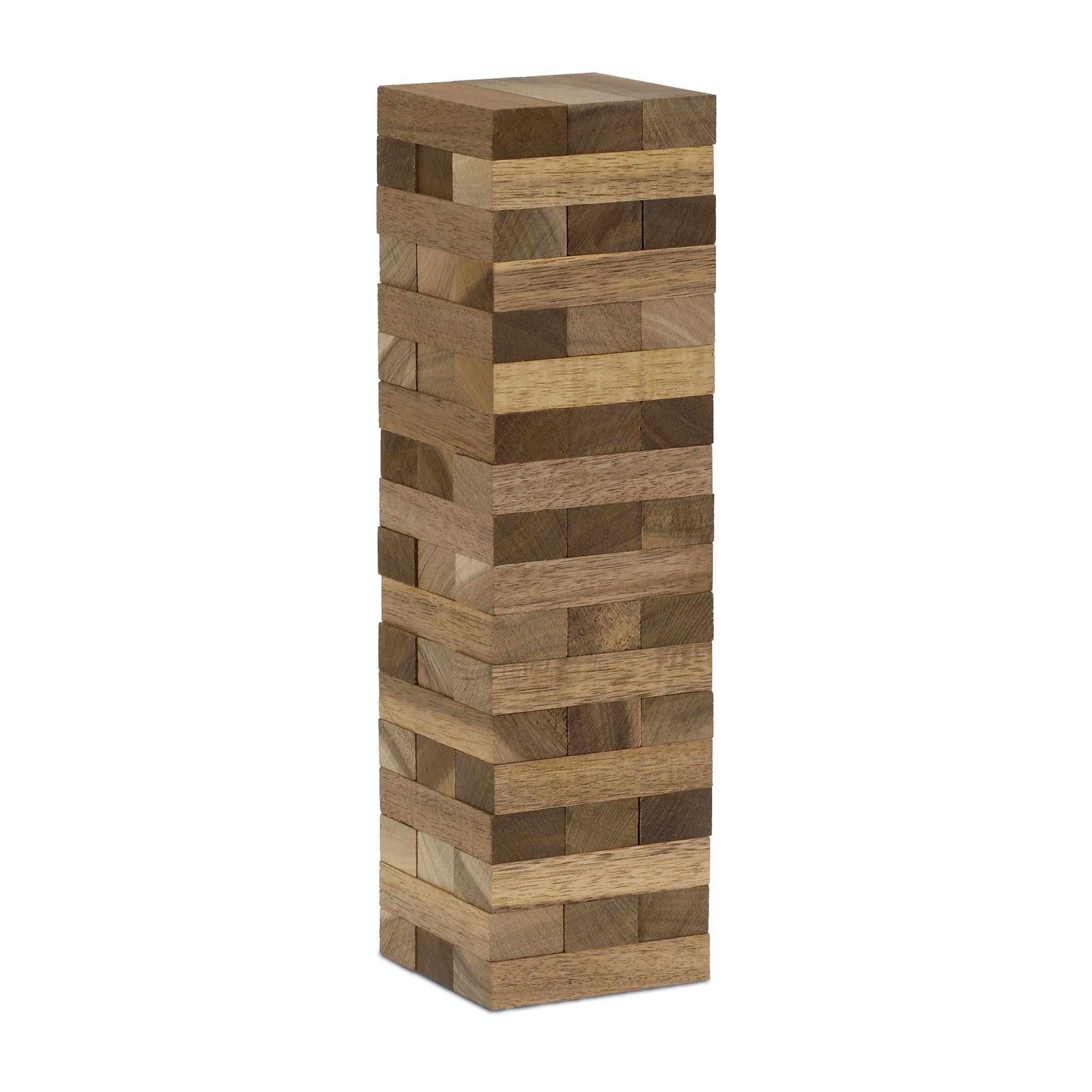 Wackelturm mit Holzkiste Braun von Relaxdays