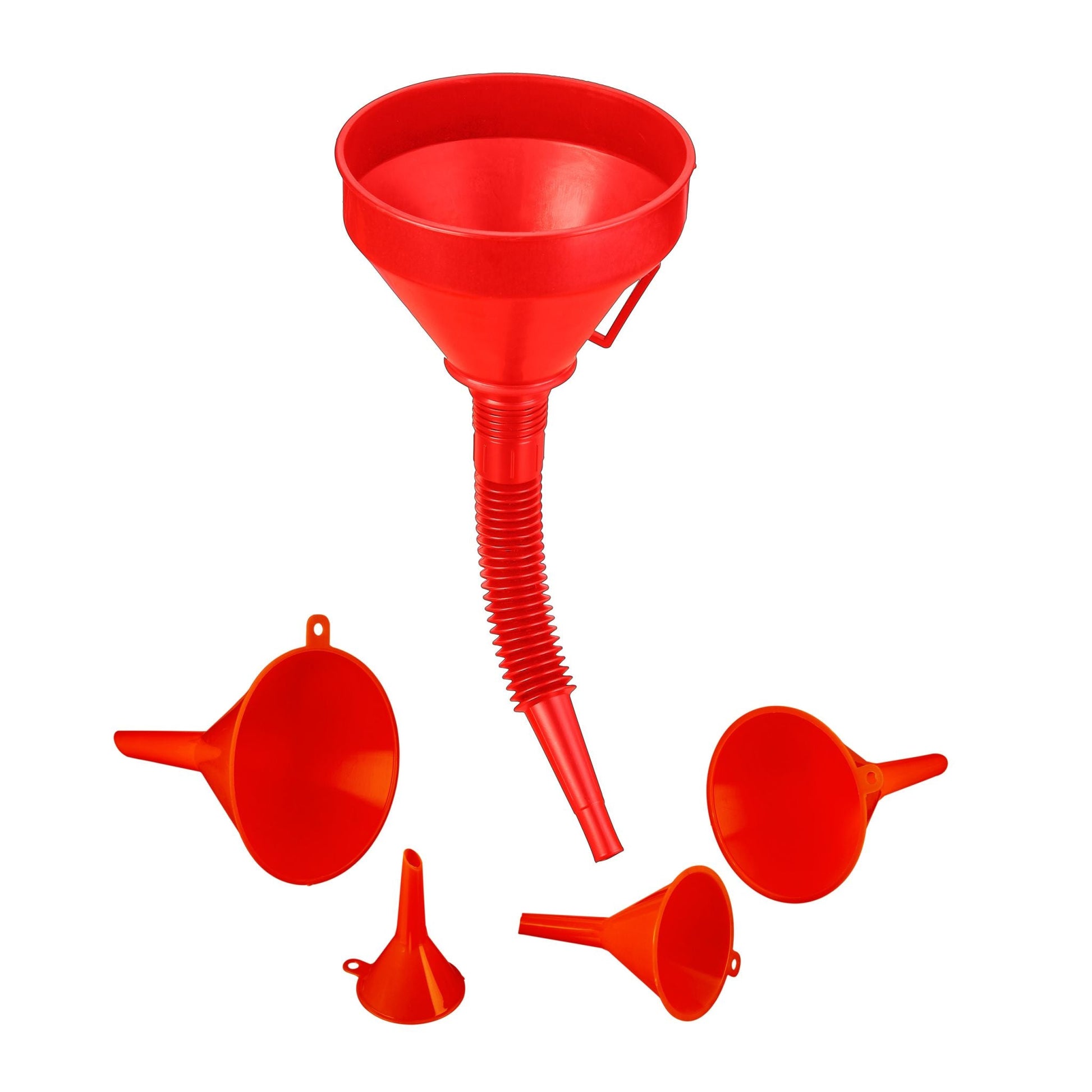 Trichter-Set mit Schlauch Rot von Relaxdays