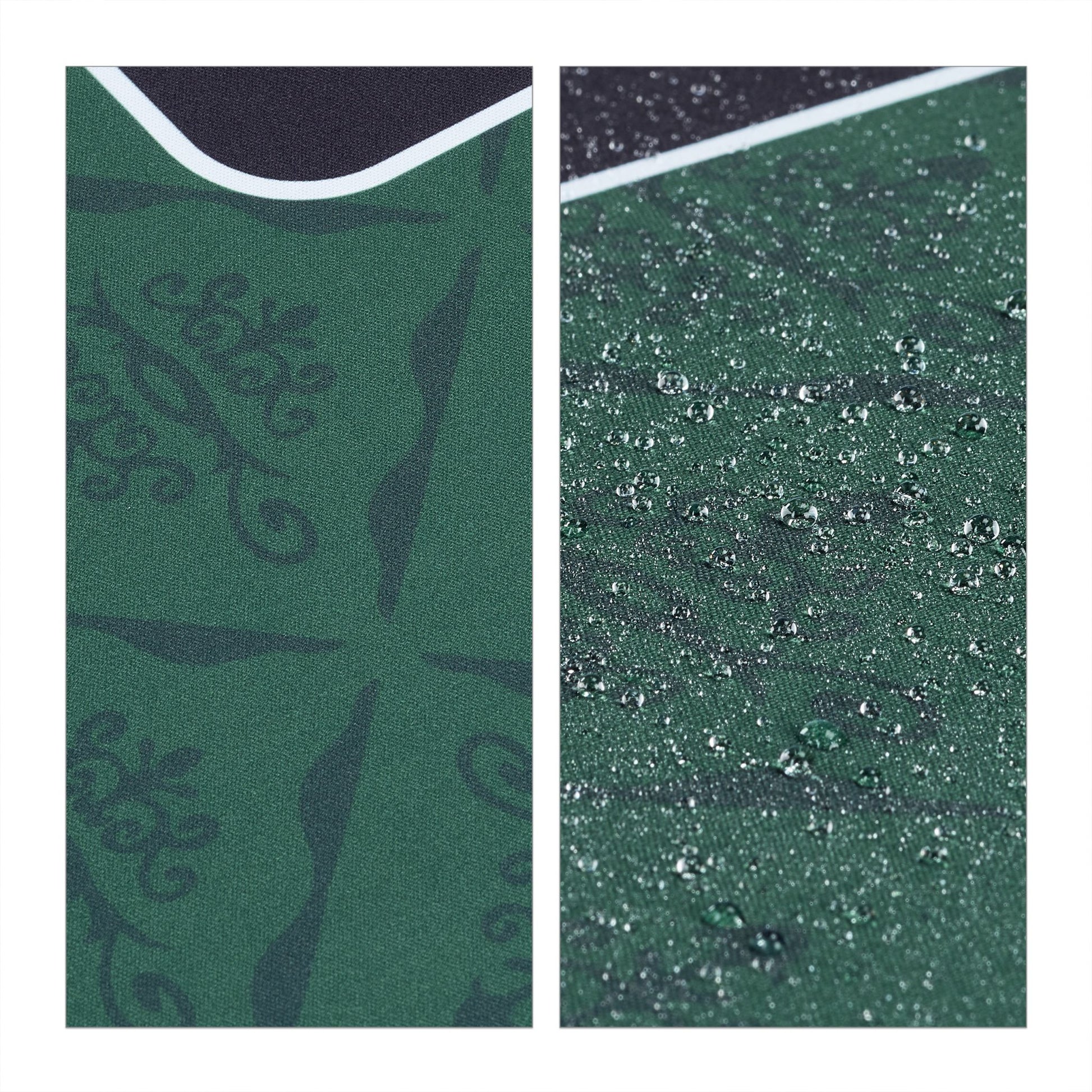 Pokermatte 100x60 Weiss-Dunkelgrün-Schwarz von Relaxdays