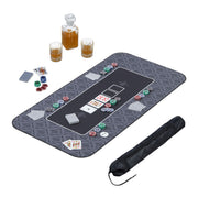 Pokermatte 120x60 Anthrazit-Weiss-Schwarz von Relaxdays