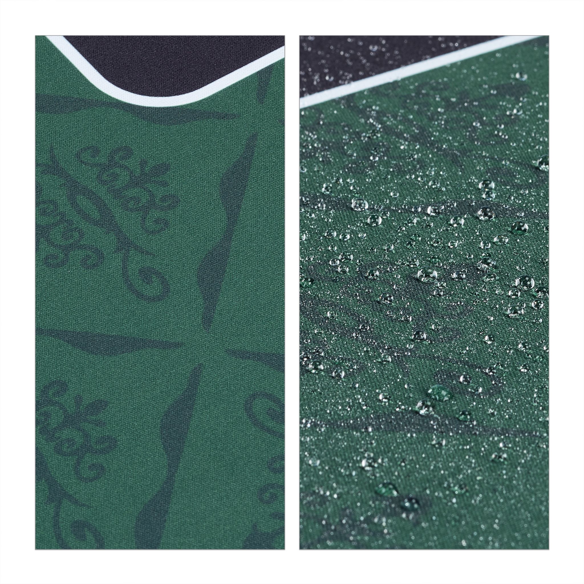 Pokermatte 180x90 Weiss-Dunkelgrün-Schwarz von Relaxdays
