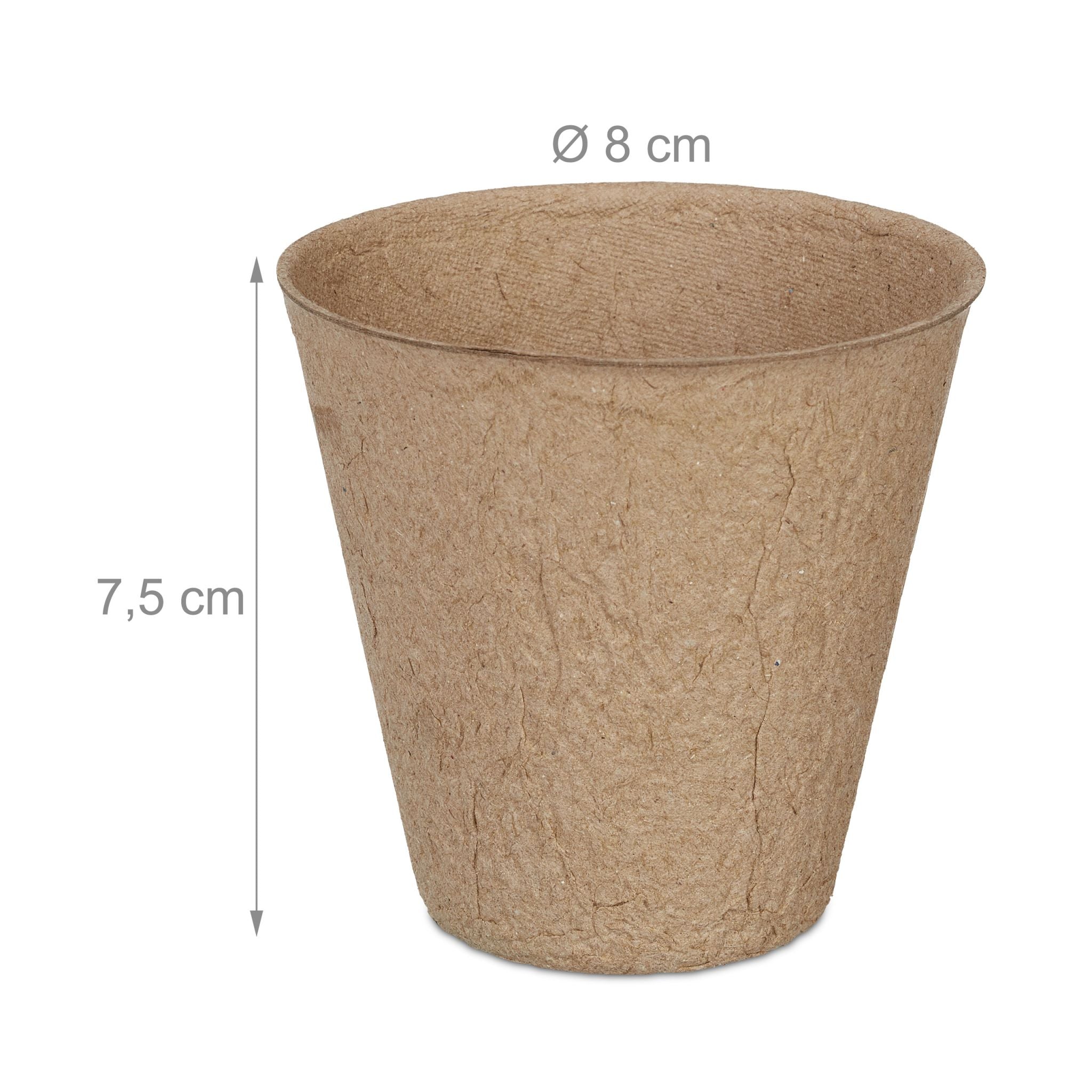 Anzuchttöpfe 120er-Set Beige von Relaxdays