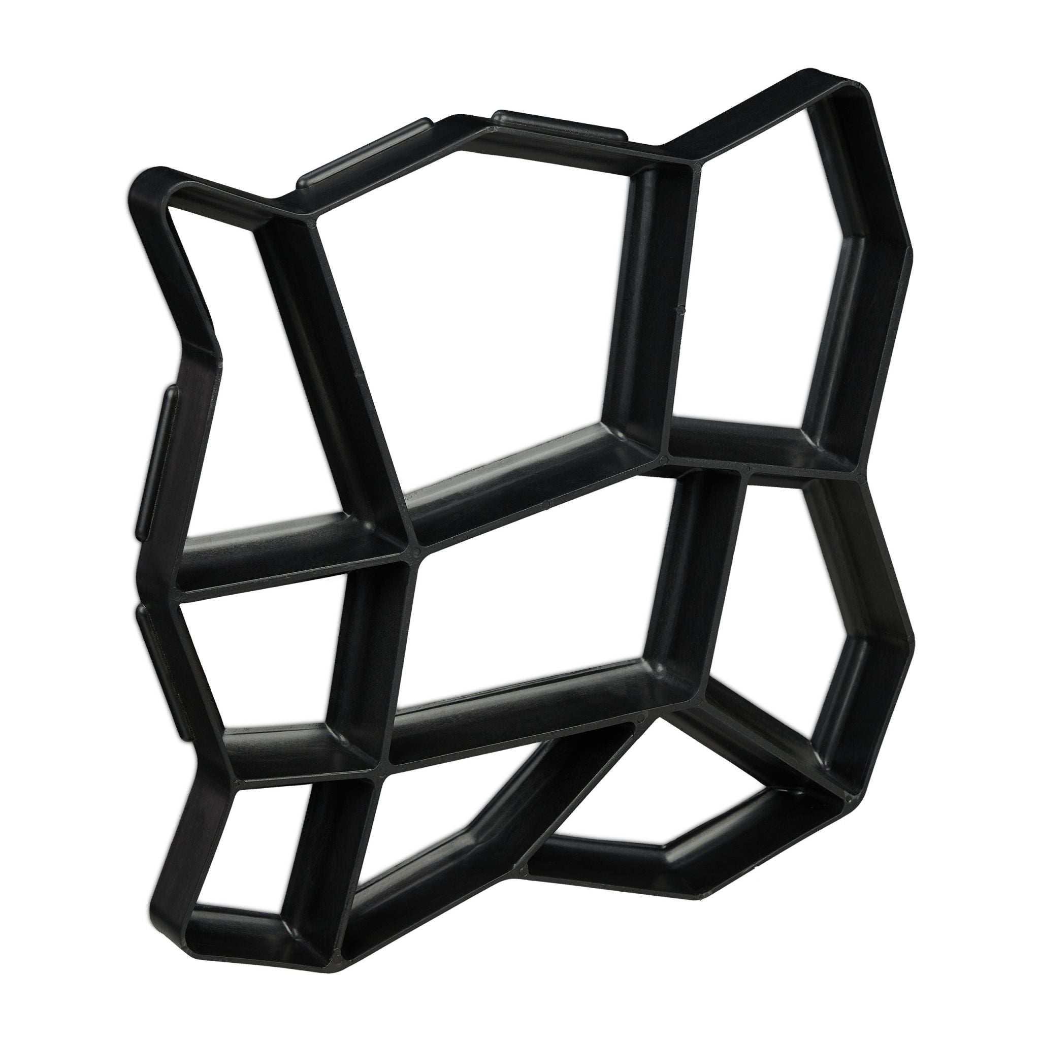 Pflasterform 9 Kammern 42 x 42cm Schwarz von Relaxdays