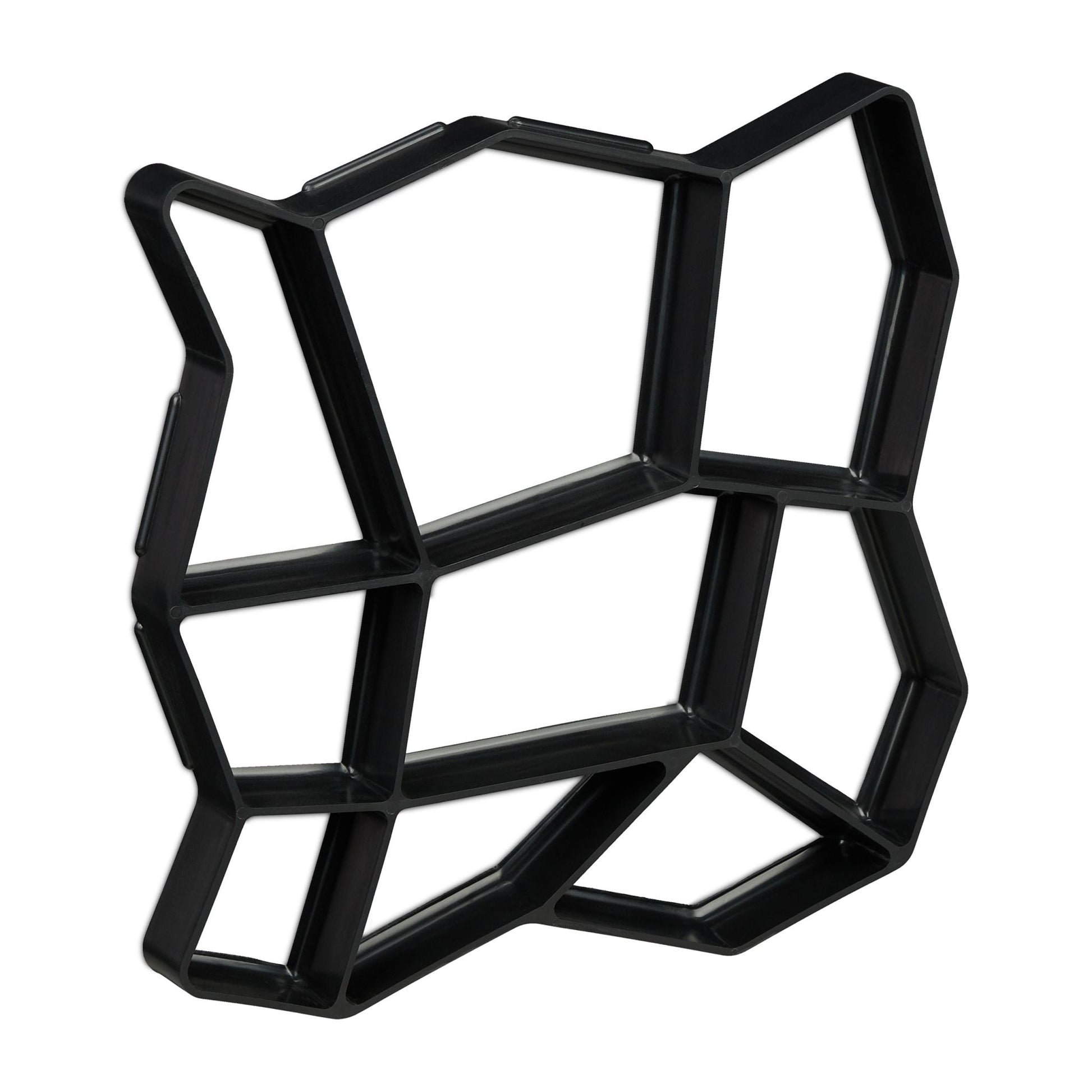 Pflasterform 9 Kammern 35 x 35cm Schwarz von Relaxdays