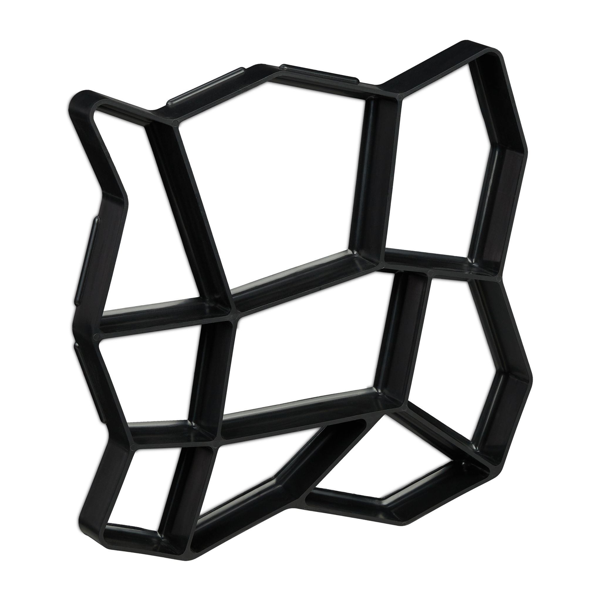 Pflasterform 9 Kammern 35 x 35cm Schwarz von Relaxdays