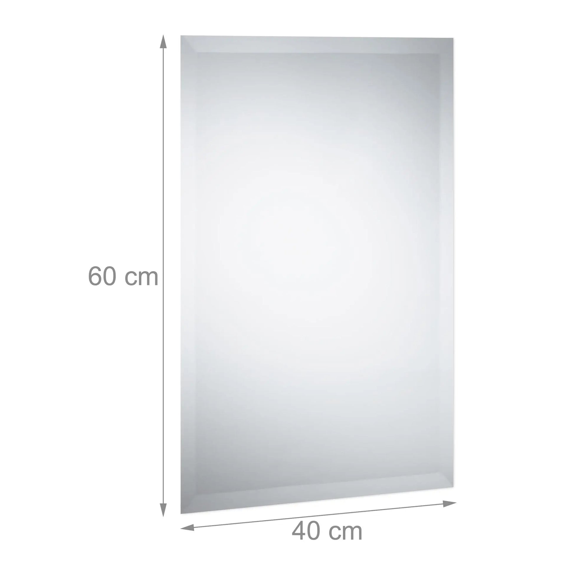 Rahmenloser Spiegel 40x60cm Silber von Relaxdays
