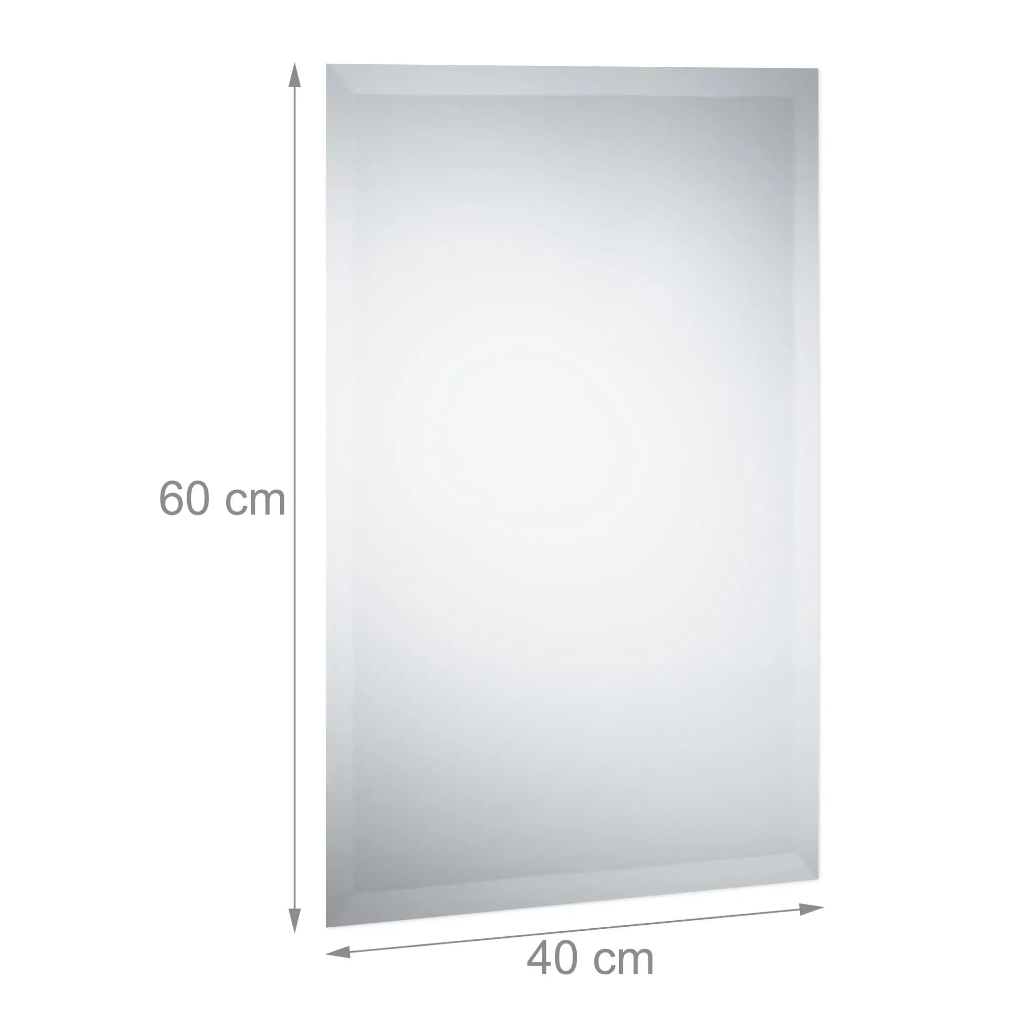 Rahmenloser Spiegel 40x60cm Silber von Relaxdays