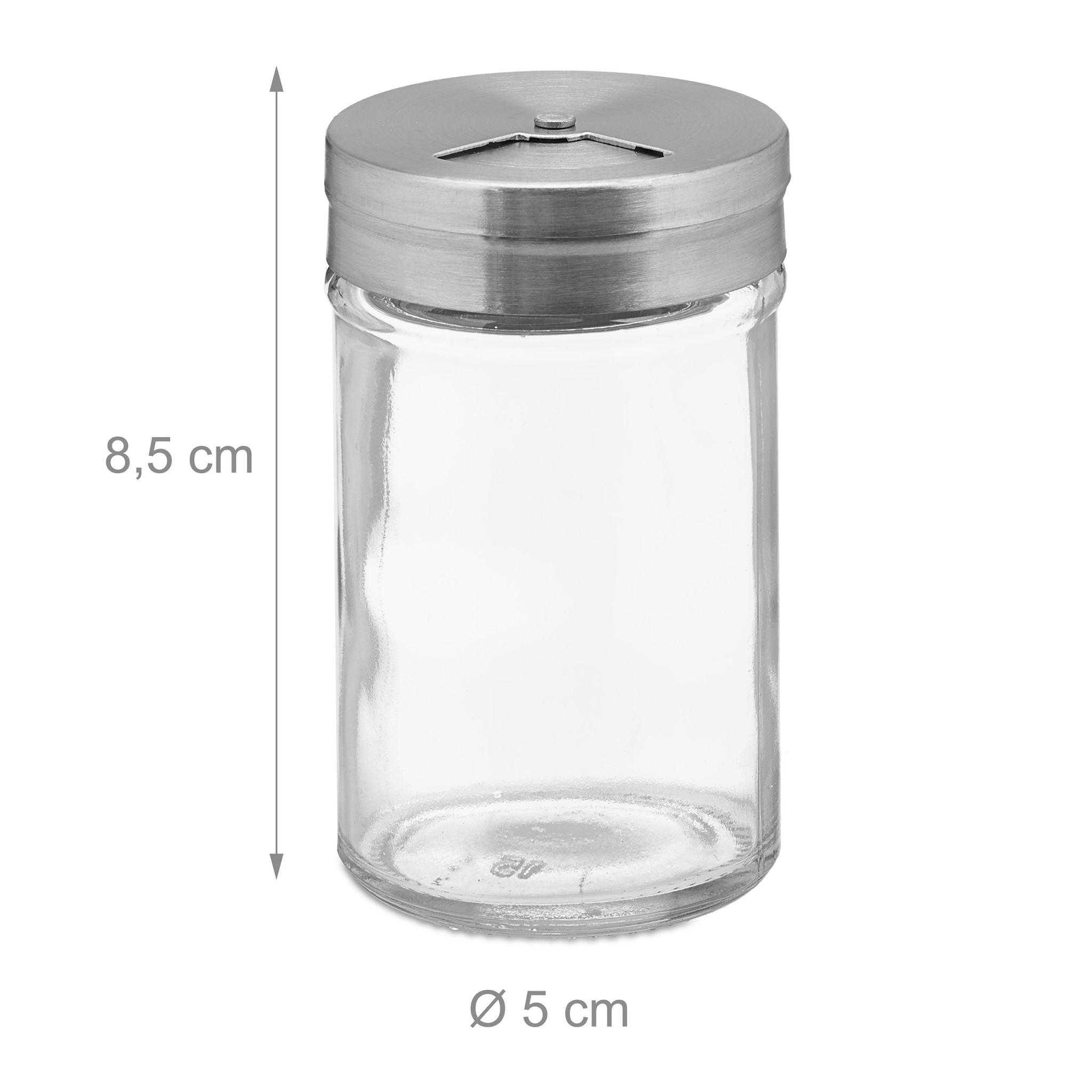 Gewürzstreuer 12er-Set Silber-Transparent von Relaxdays